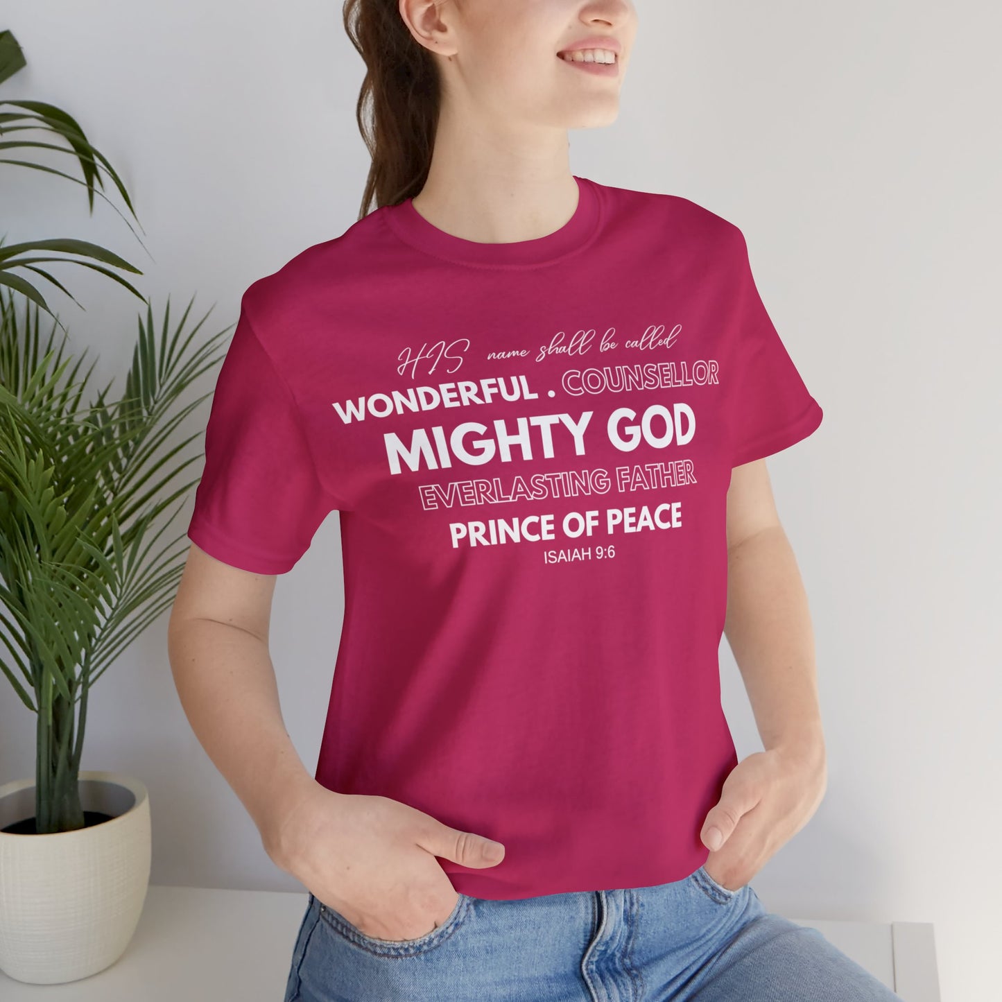 ISAIAH 9:6 Unisex Jersey Short Sleeve Tee