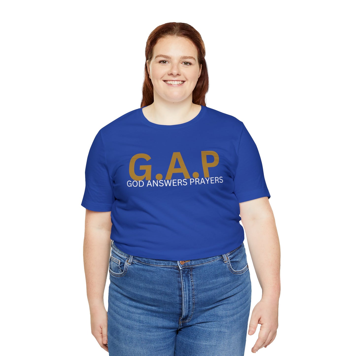 GOD ANSWERS PRAYERS Unisex Jersey Short Sleeve Tee
