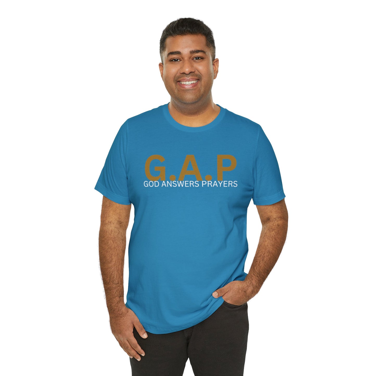 GOD ANSWERS PRAYERS Unisex Jersey Short Sleeve Tee