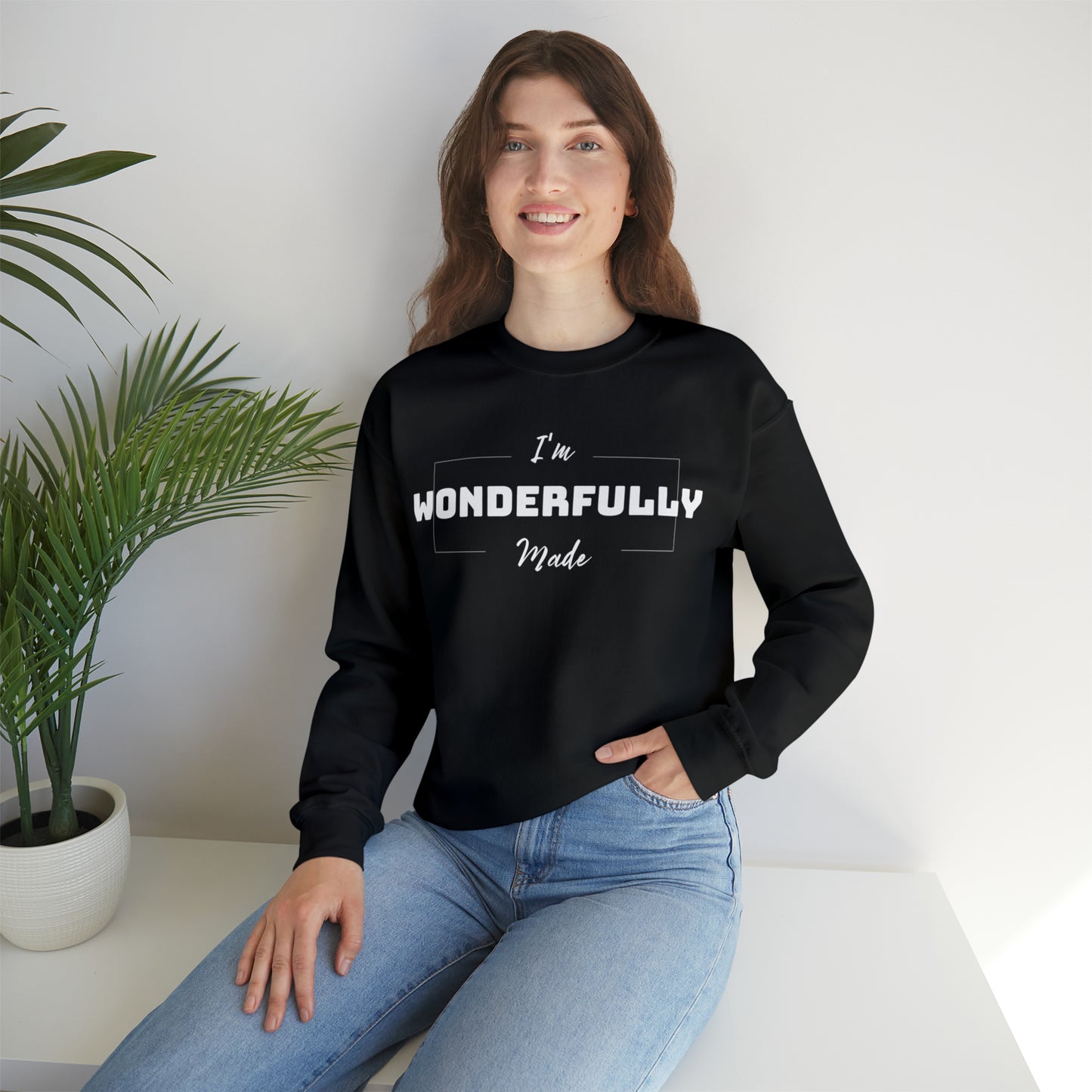 I'M WONDERFULLY MADE Unisex Heavy Blend™ Crewneck Sweatshirt