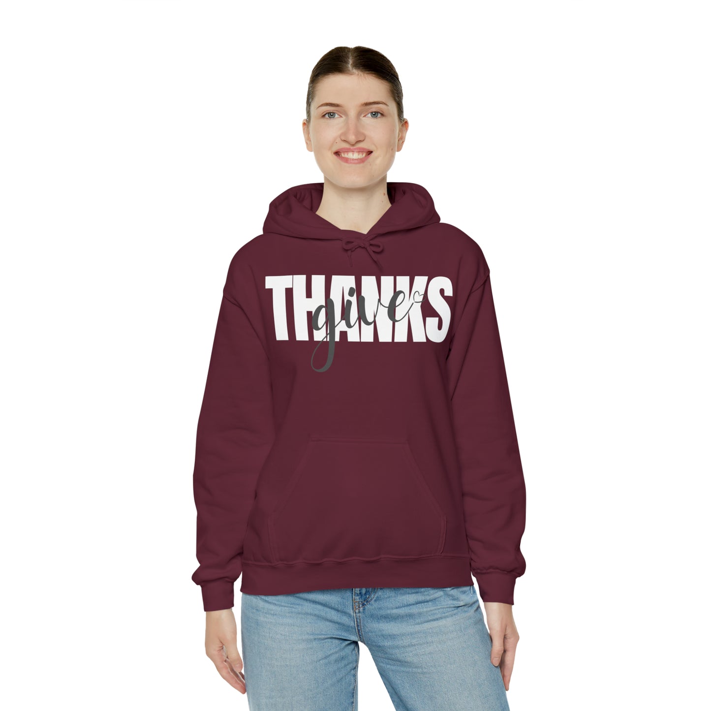 GIVE THANKS Unisex Heavy Blend™ Hooded Sweatshirt