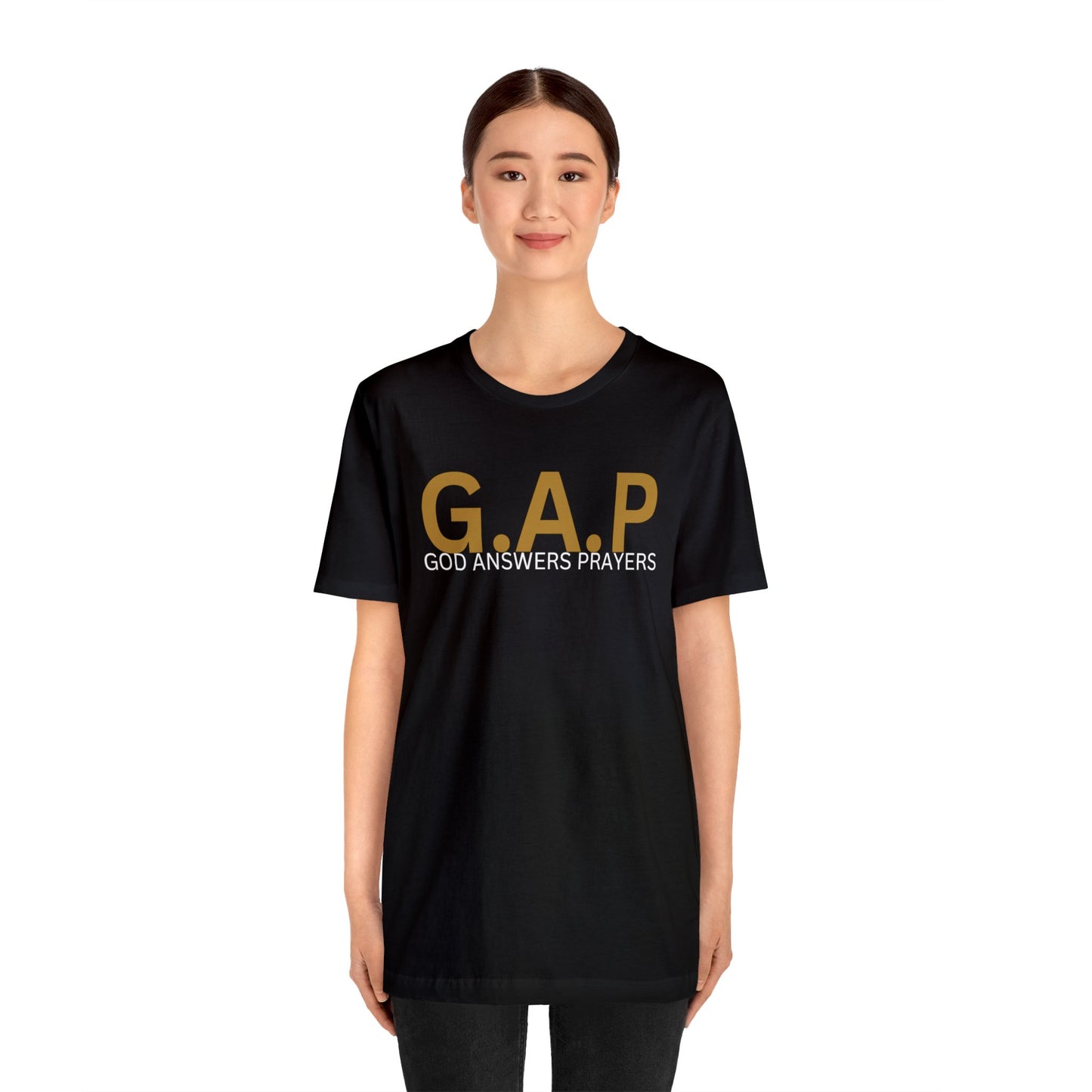 GOD ANSWERS PRAYERS Unisex Jersey Short Sleeve Tee