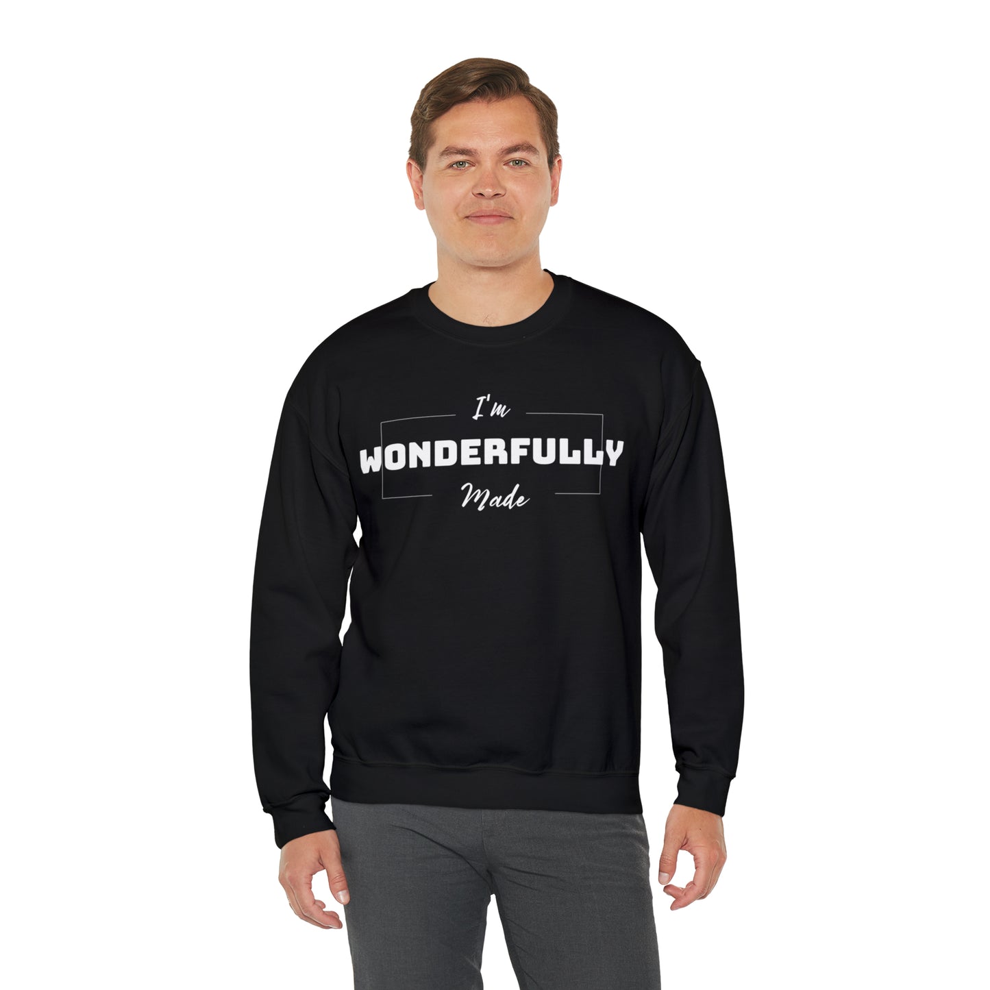 I'M WONDERFULLY MADE Unisex Heavy Blend™ Crewneck Sweatshirt