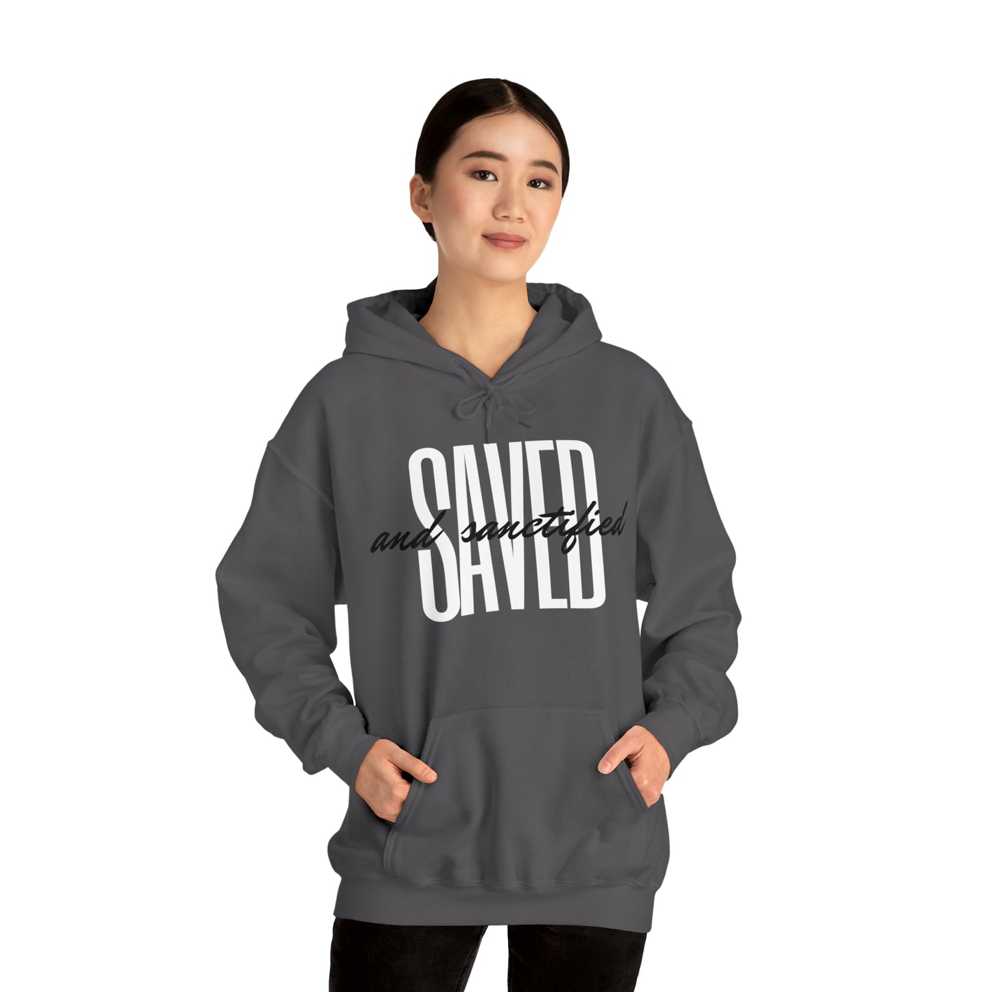 SAVED AND SANCTIFIED Unisex Heavy Blend™ Hooded Sweatshirt