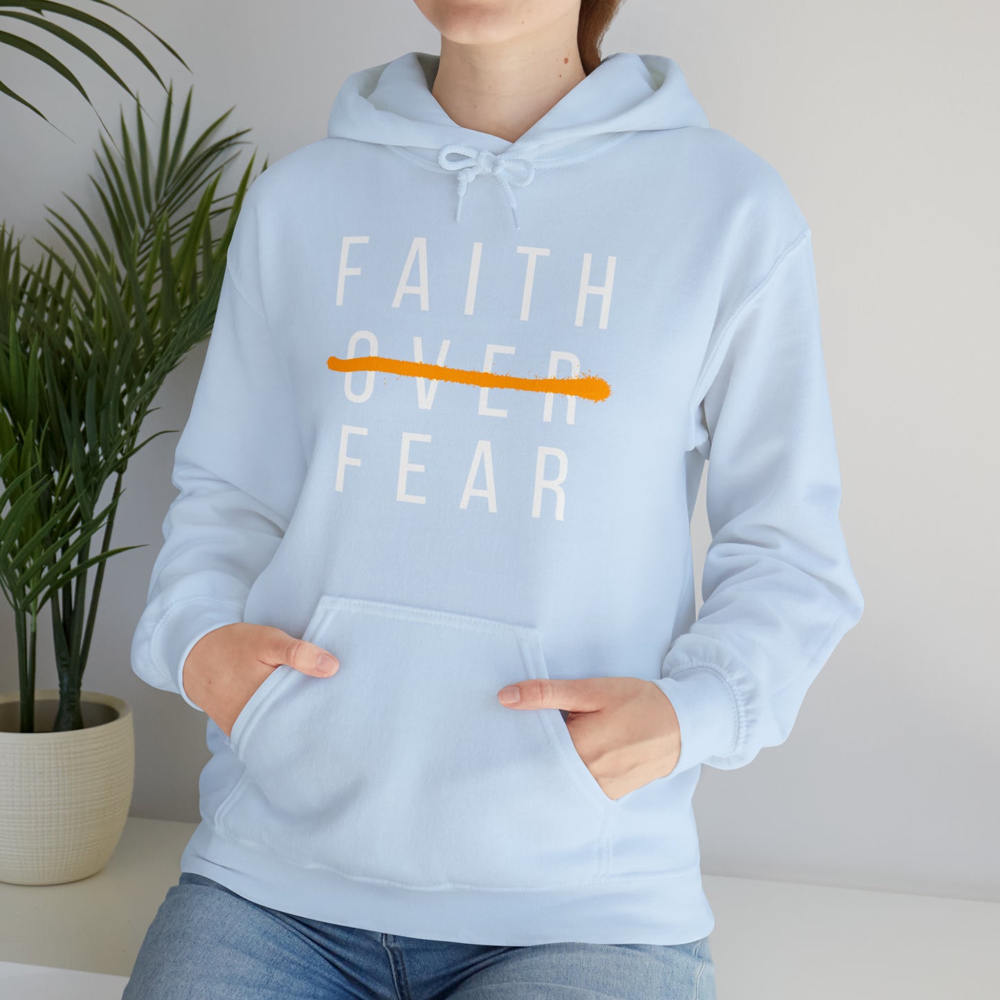 FAITH OVER FEAR Unisex Heavy Blend™ Hooded Sweatshirt