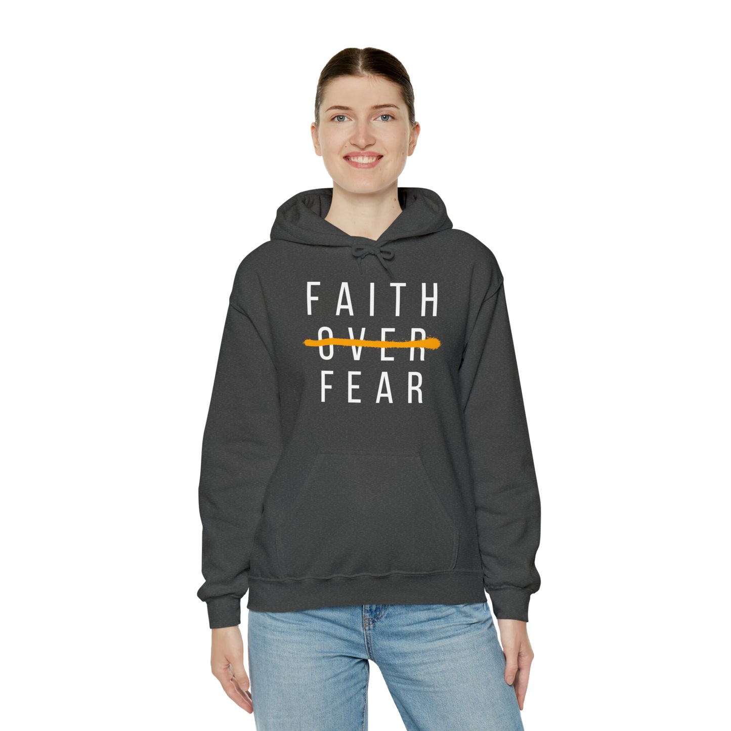 FAITH OVER FEAR Unisex Heavy Blend™ Hooded Sweatshirt