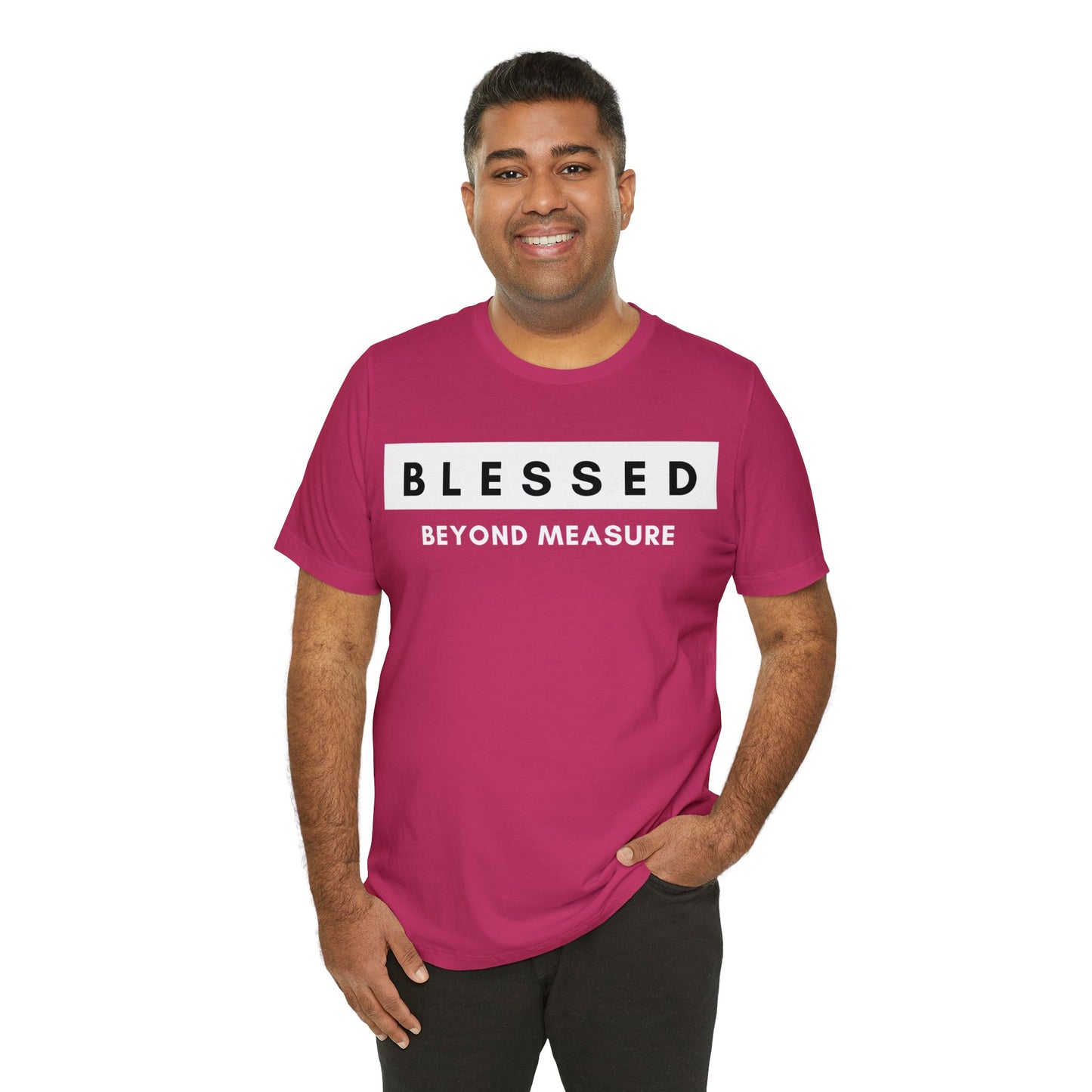 BLESSED BEYOND MEASURE Unisex Jersey Short Sleeve Tee