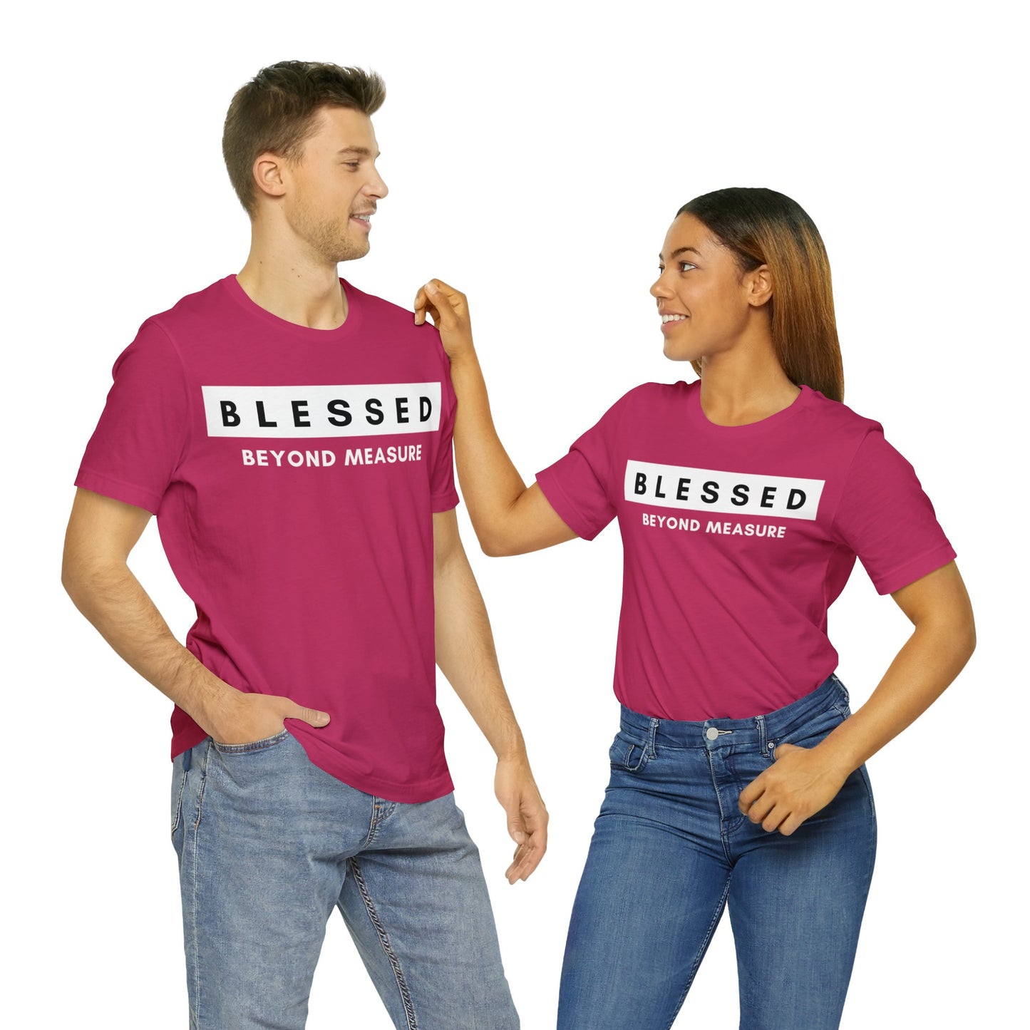 BLESSED BEYOND MEASURE Unisex Jersey Short Sleeve Tee