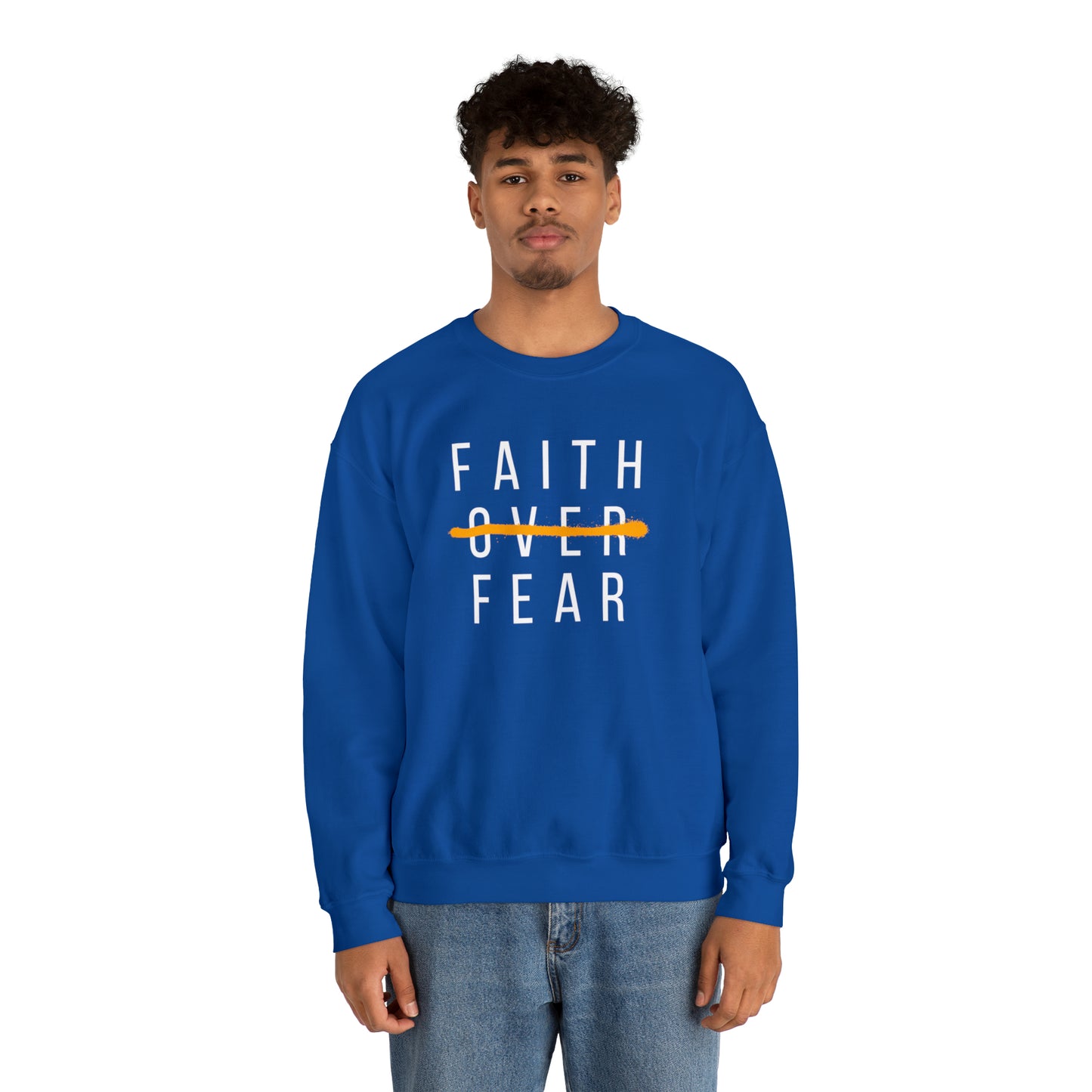 FAITH OVER FEAR Unisex Heavy Blend™ Crewneck Sweatshirt