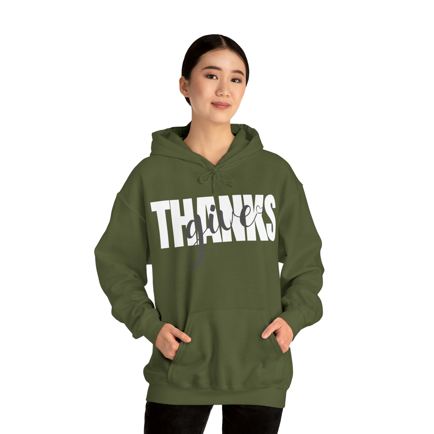 GIVE THANKS Unisex Heavy Blend™ Hooded Sweatshirt