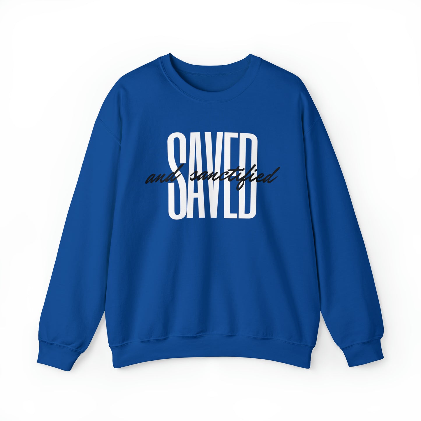 SAVED AND SANCTIFIED Unisex Heavy Blend™ Crewneck Sweatshirt