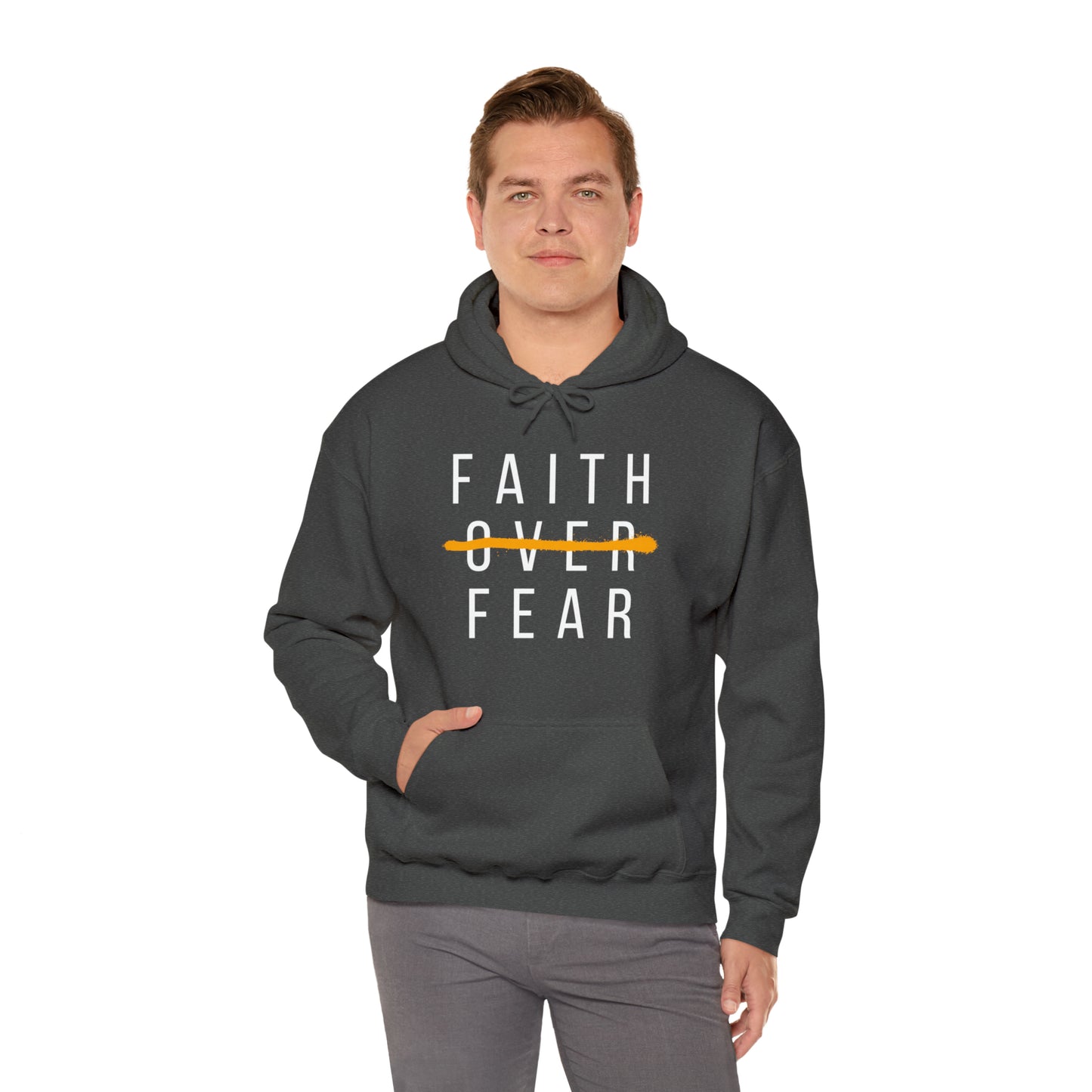 FAITH OVER FEAR Unisex Heavy Blend™ Hooded Sweatshirt
