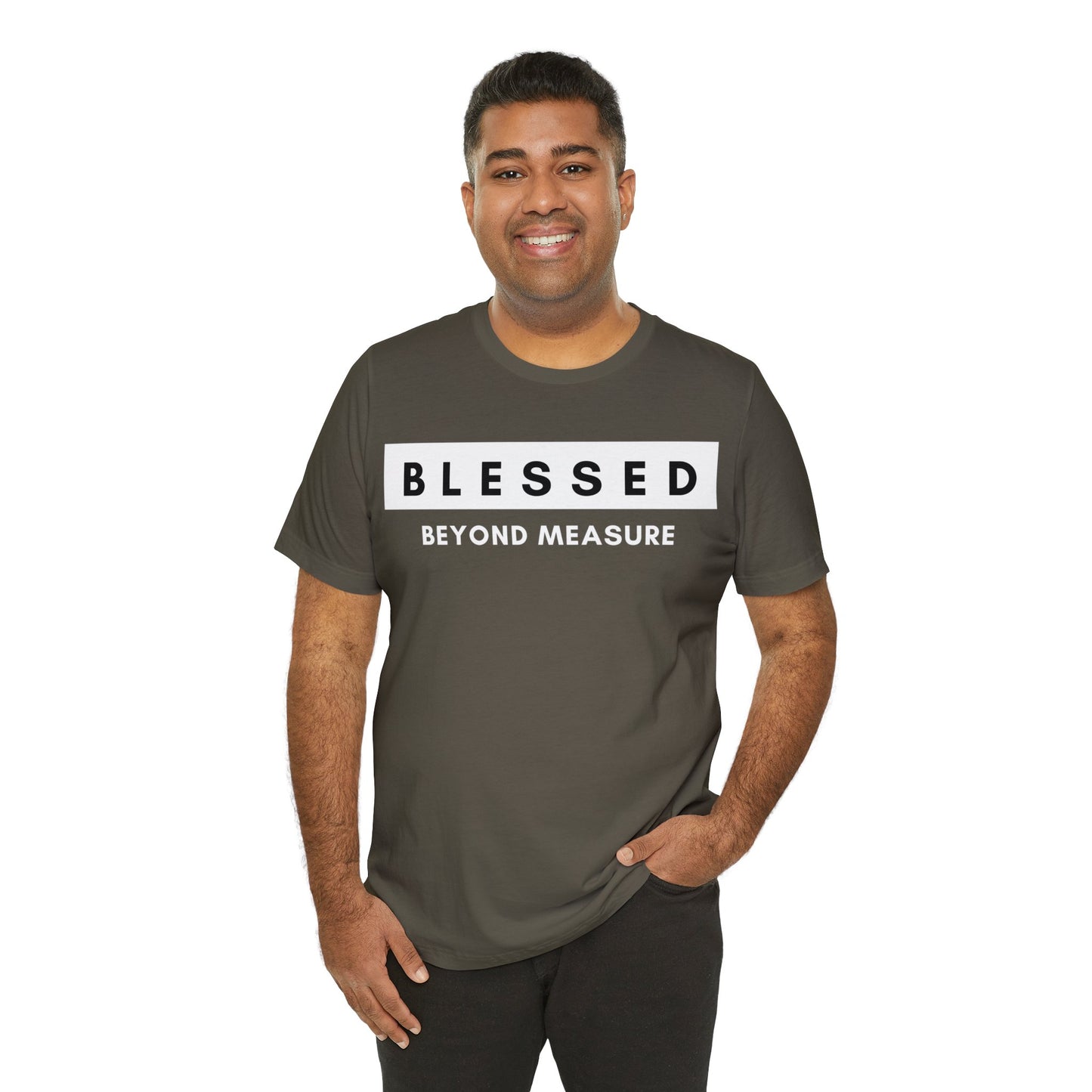 BLESSED BEYOND MEASURE Unisex Jersey Short Sleeve Tee