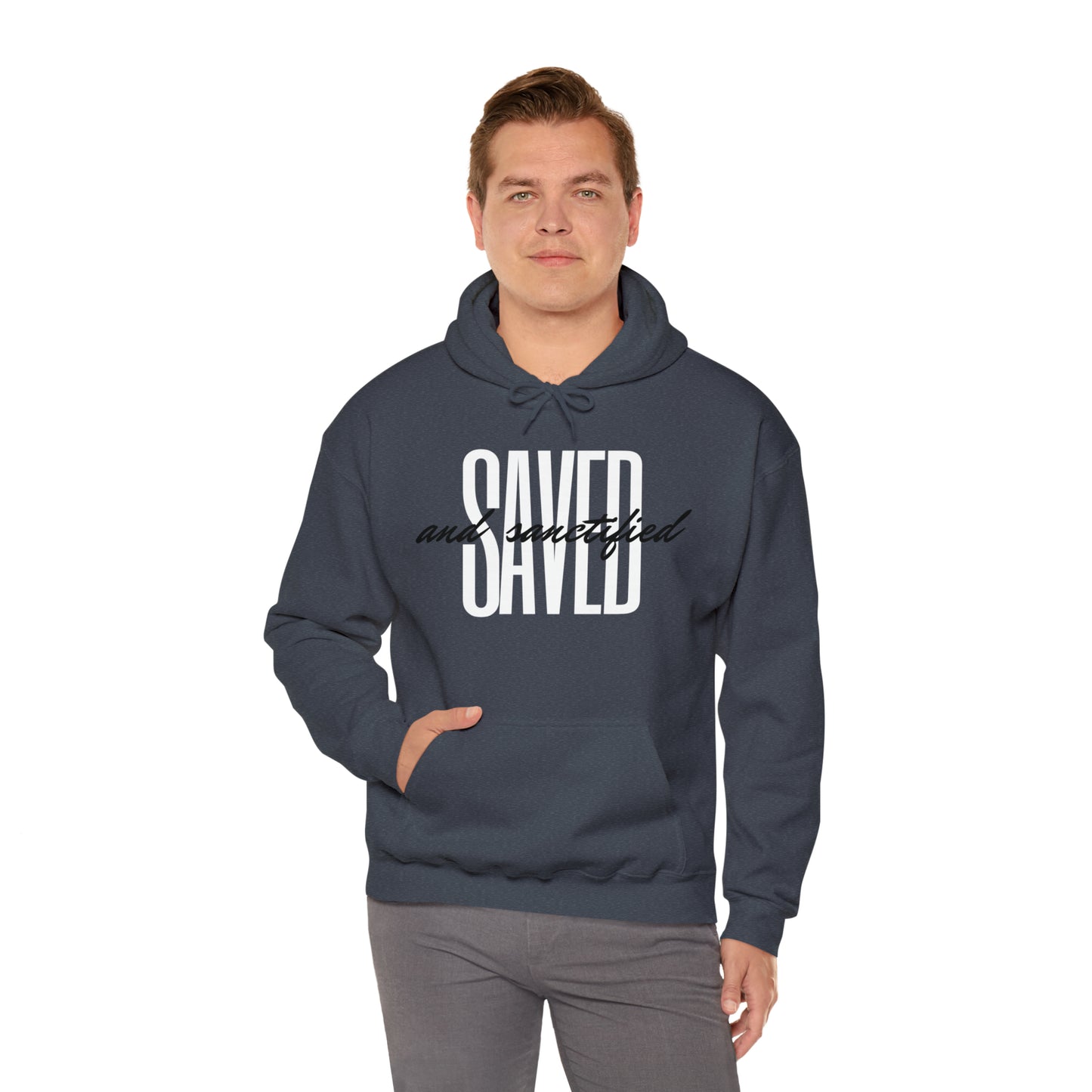 SAVED AND SANCTIFIED Unisex Heavy Blend™ Hooded Sweatshirt