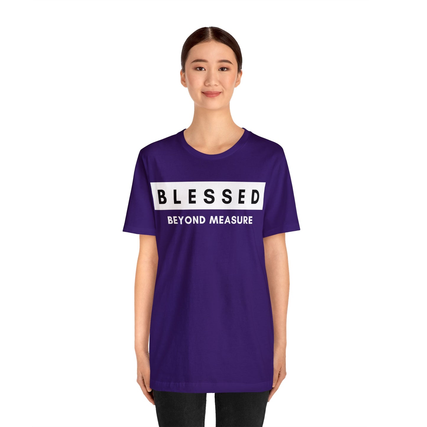 BLESSED BEYOND MEASURE Unisex Jersey Short Sleeve Tee