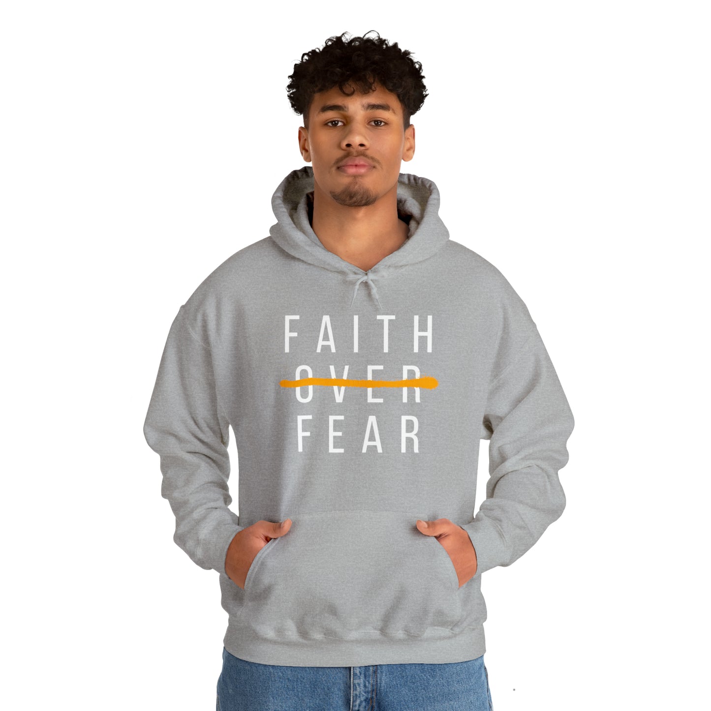 FAITH OVER FEAR Unisex Heavy Blend™ Hooded Sweatshirt