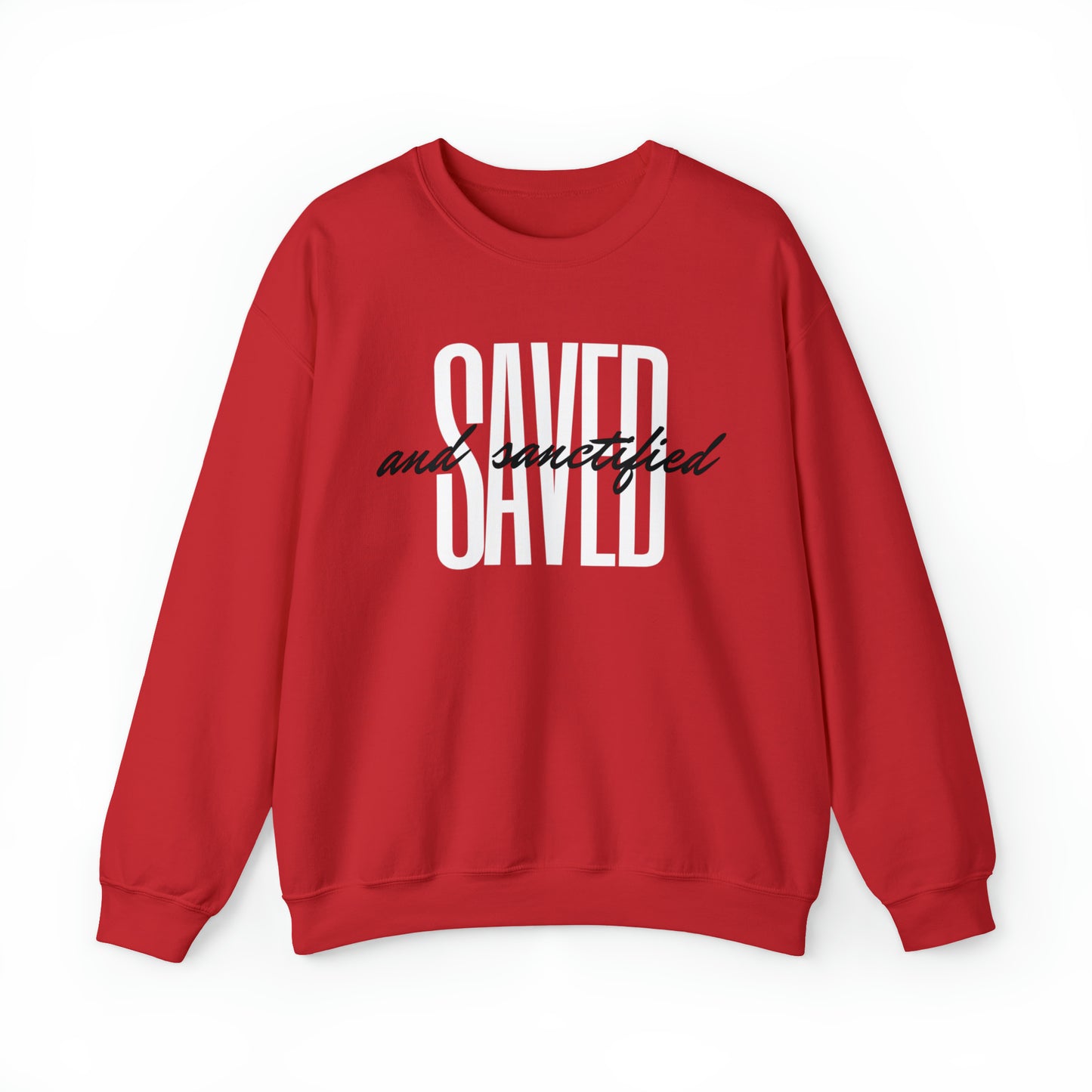 SAVED AND SANCTIFIED Unisex Heavy Blend™ Crewneck Sweatshirt