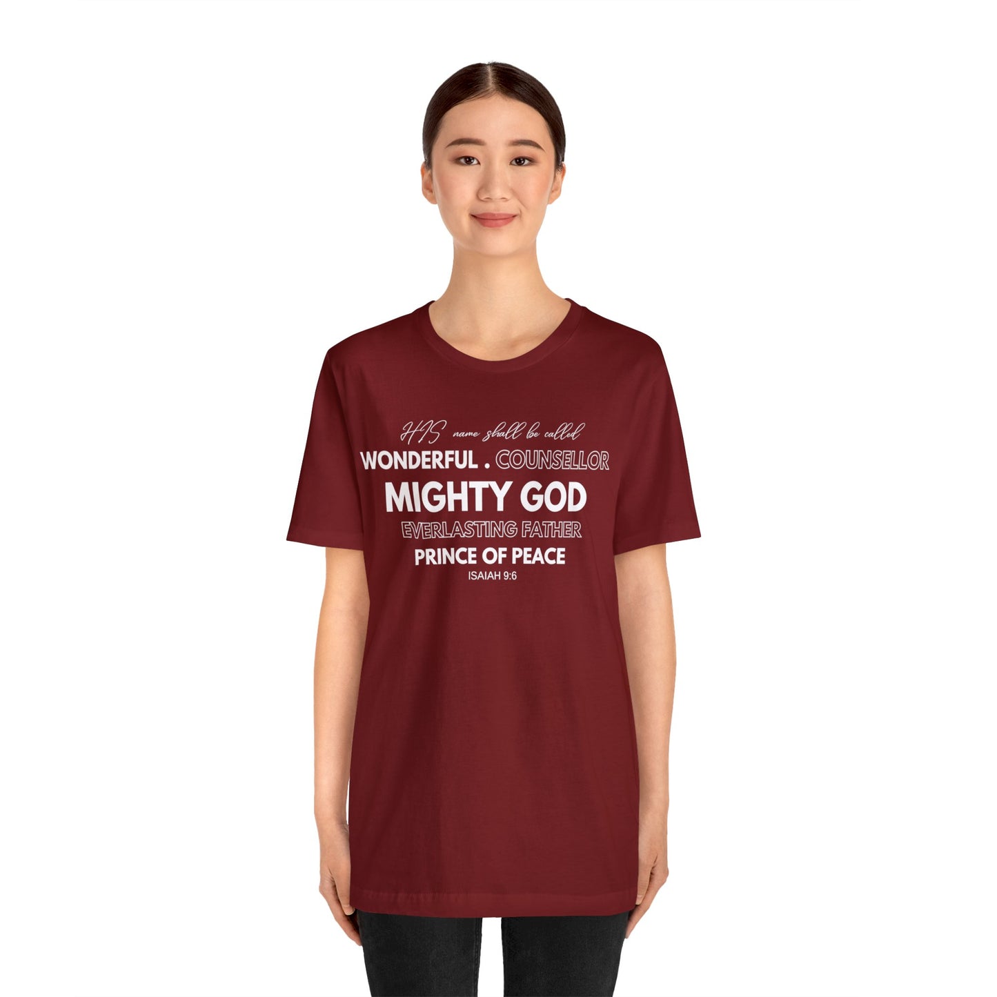 ISAIAH 9:6 Unisex Jersey Short Sleeve Tee