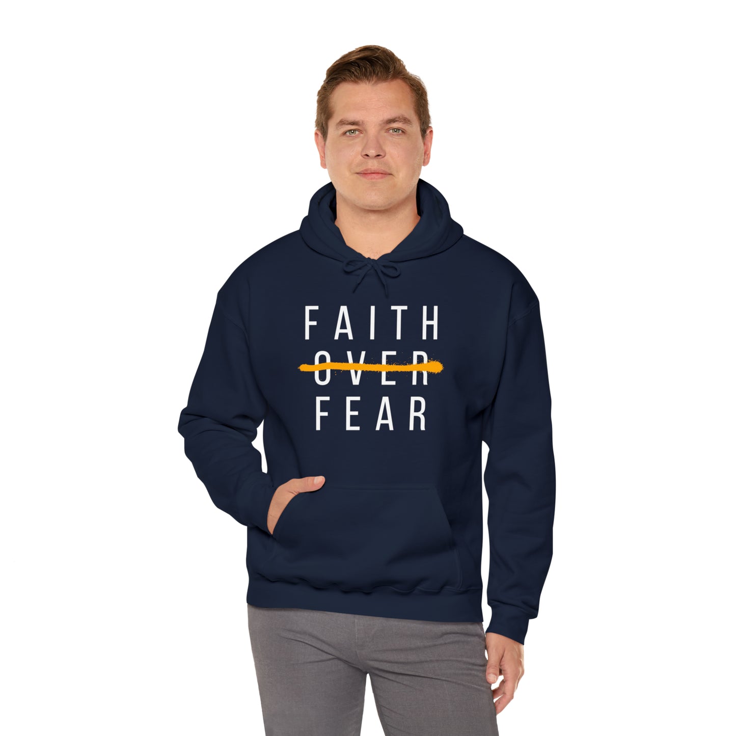 FAITH OVER FEAR Unisex Heavy Blend™ Hooded Sweatshirt