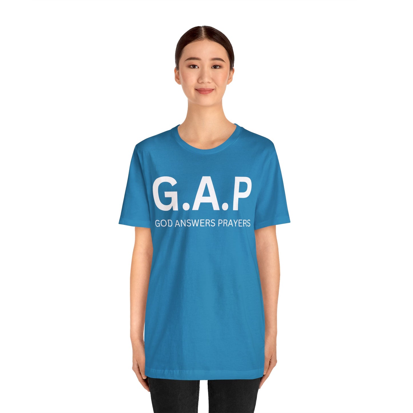 GOD ANSWERS PRAYERS Unisex Jersey Short Sleeve Tee