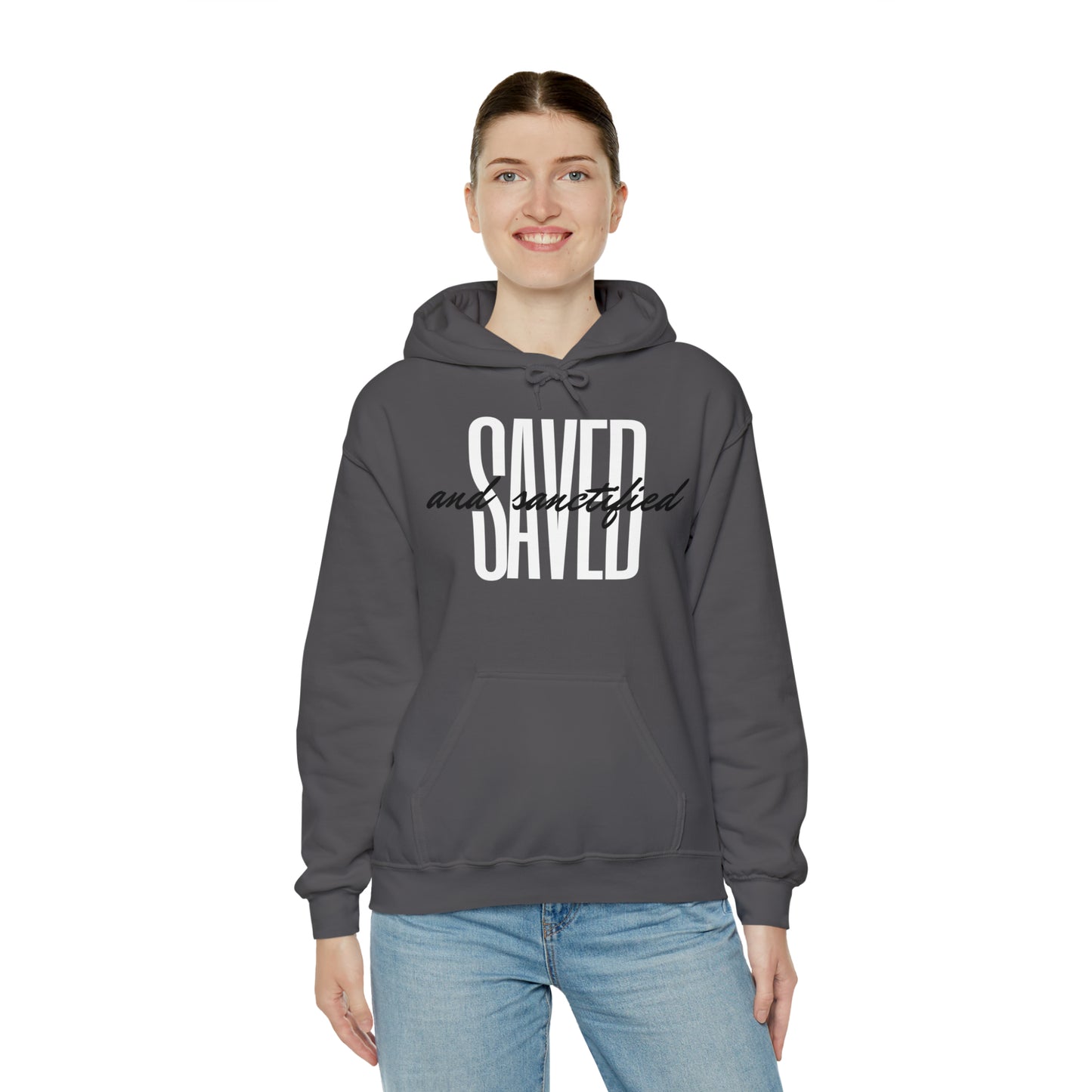 SAVED AND SANCTIFIED Unisex Heavy Blend™ Hooded Sweatshirt