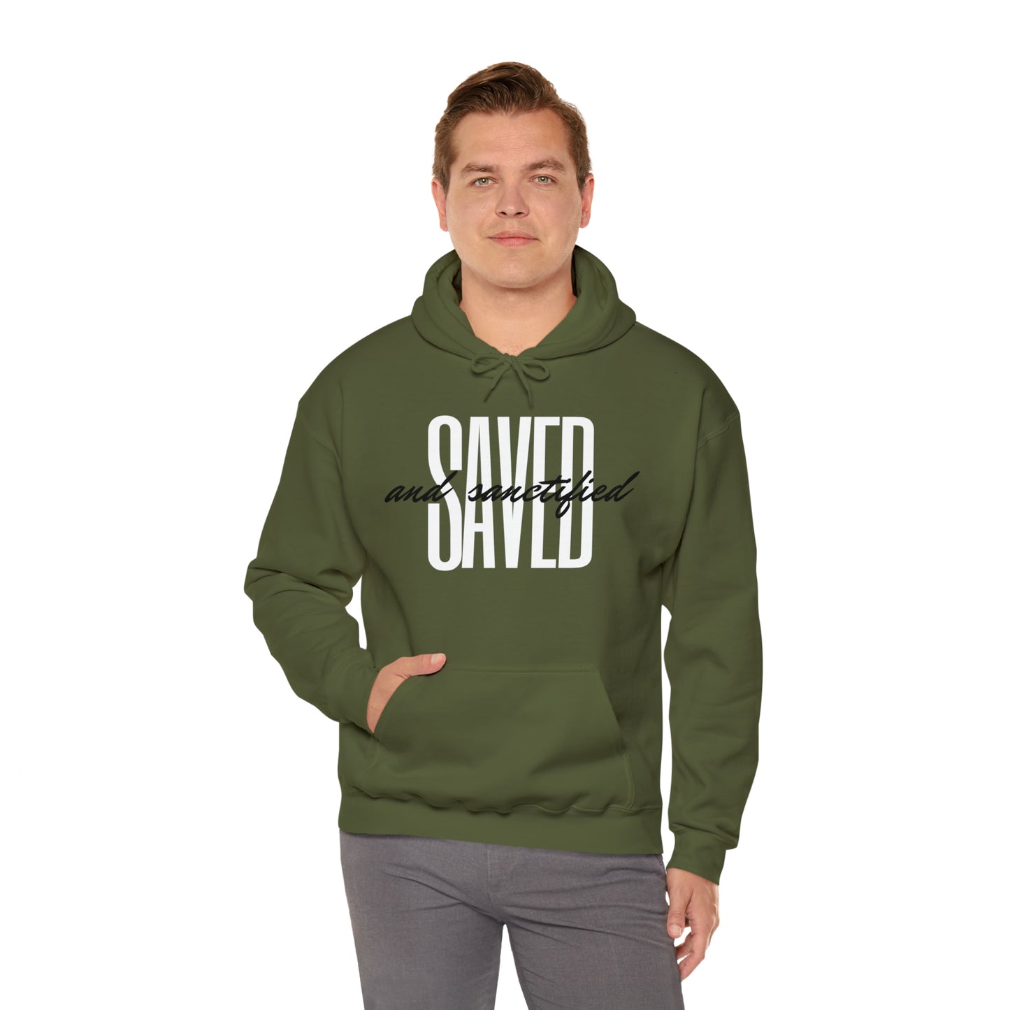 SAVED AND SANCTIFIED Unisex Heavy Blend™ Hooded Sweatshirt