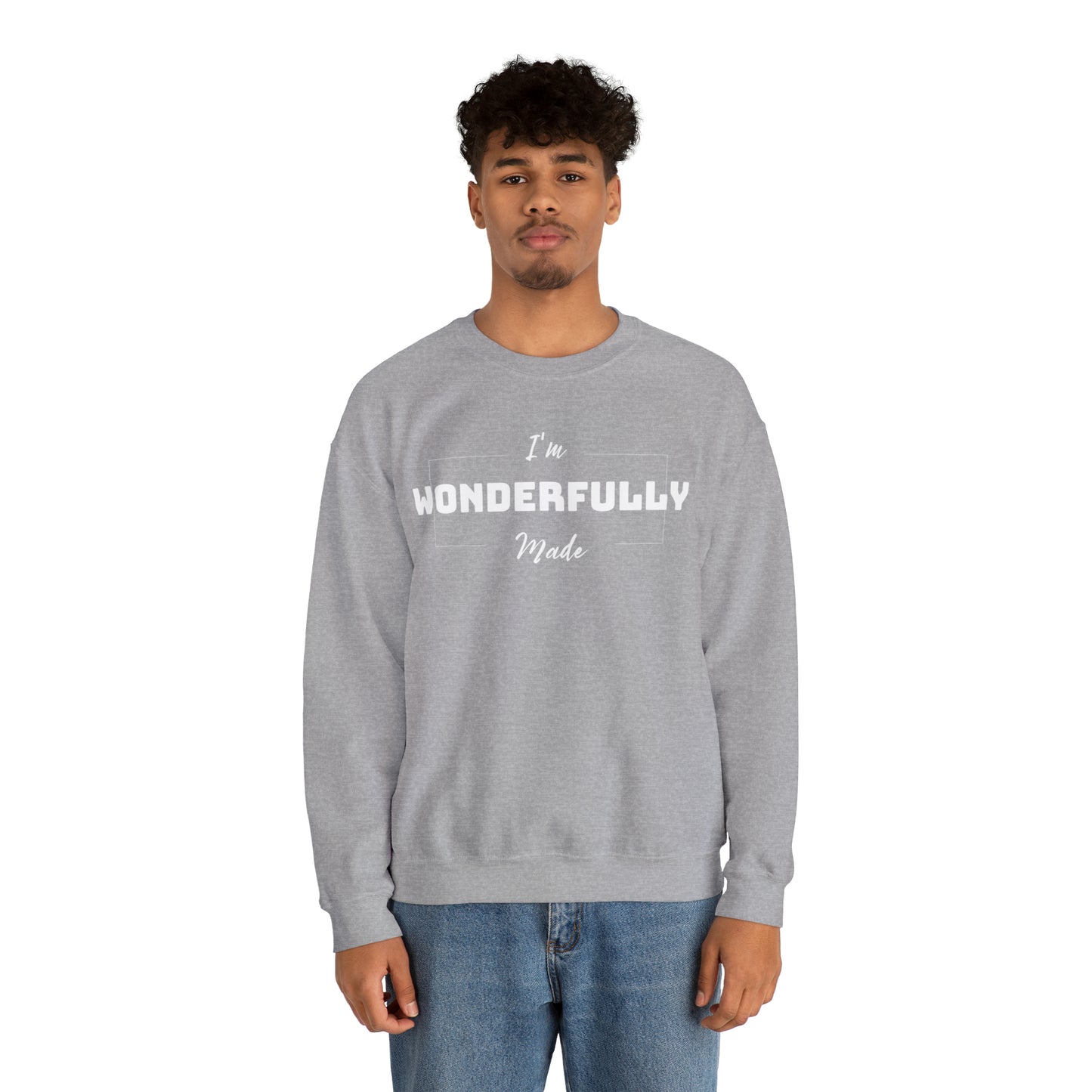 I'M WONDERFULLY MADE Unisex Heavy Blend™ Crewneck Sweatshirt