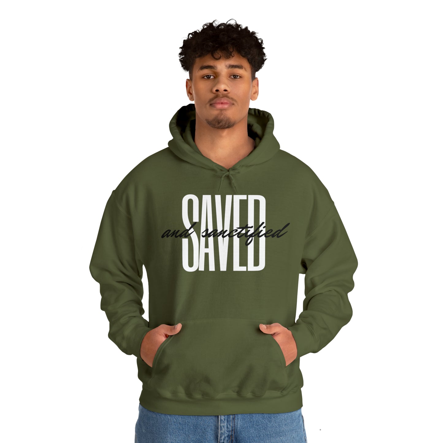 SAVED AND SANCTIFIED Unisex Heavy Blend™ Hooded Sweatshirt