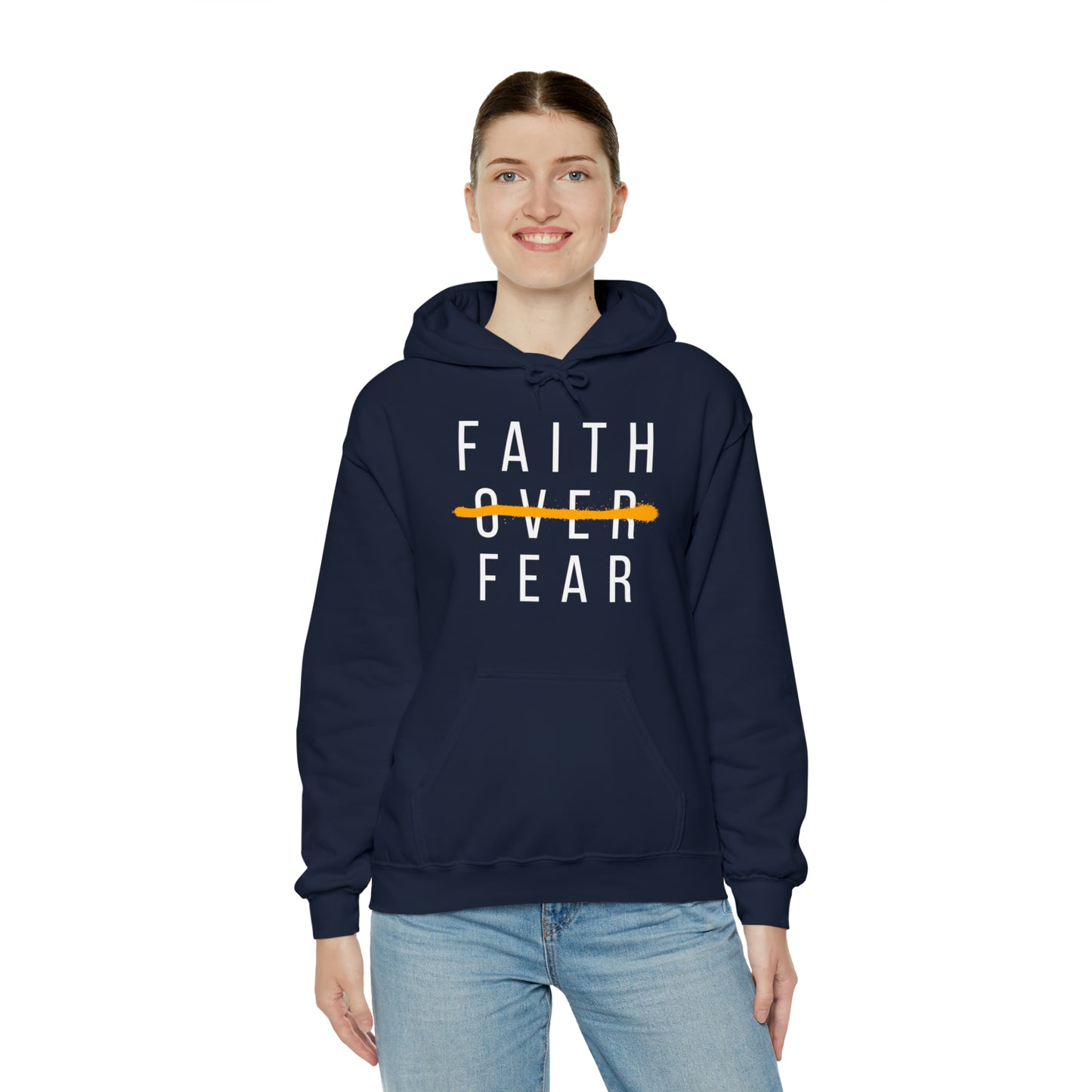 FAITH OVER FEAR Unisex Heavy Blend™ Hooded Sweatshirt