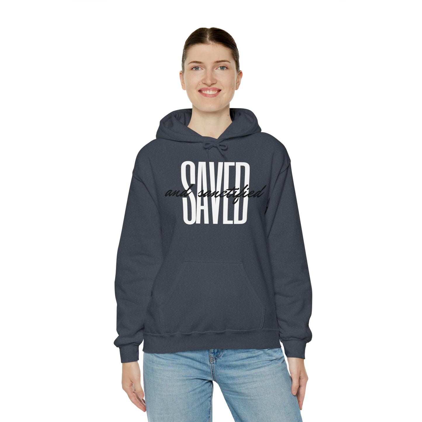 SAVED AND SANCTIFIED Unisex Heavy Blend™ Hooded Sweatshirt