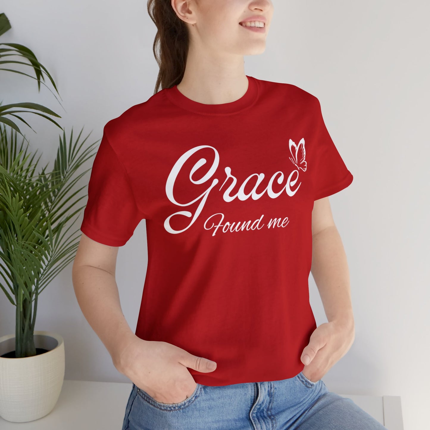GRACE FOUND ME Unisex Jersey Short Sleeve Tee