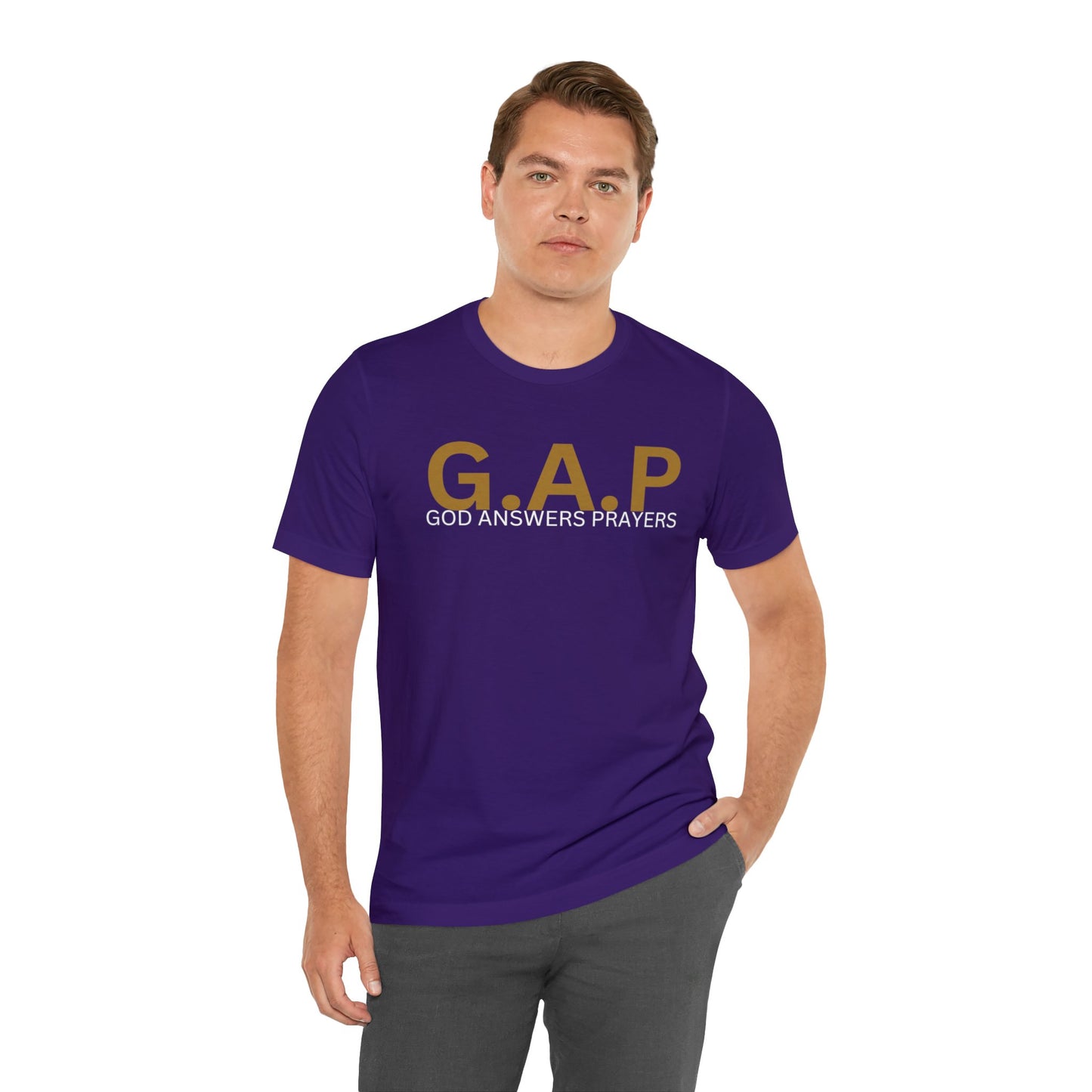 GOD ANSWERS PRAYERS Unisex Jersey Short Sleeve Tee