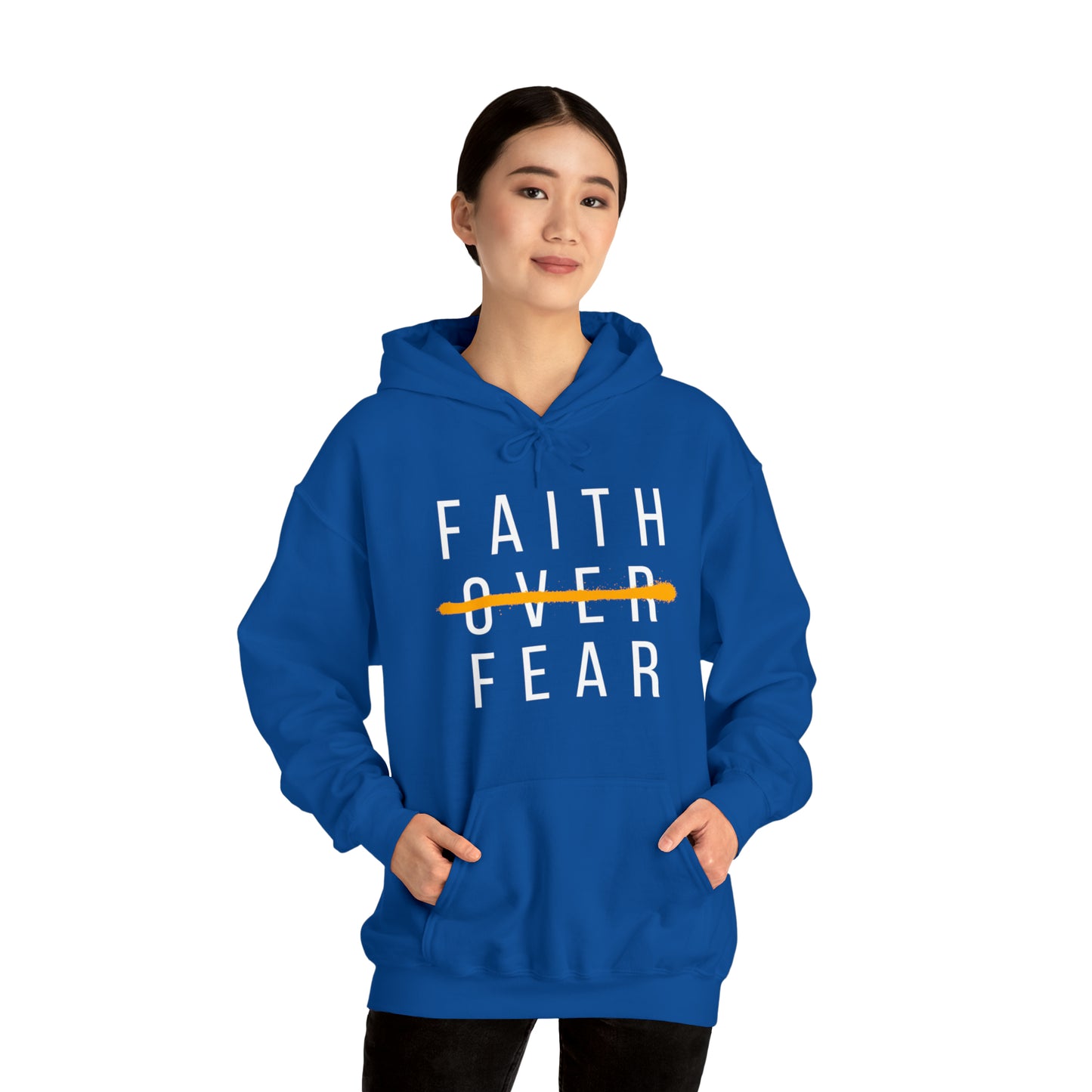 FAITH OVER FEAR Unisex Heavy Blend™ Hooded Sweatshirt