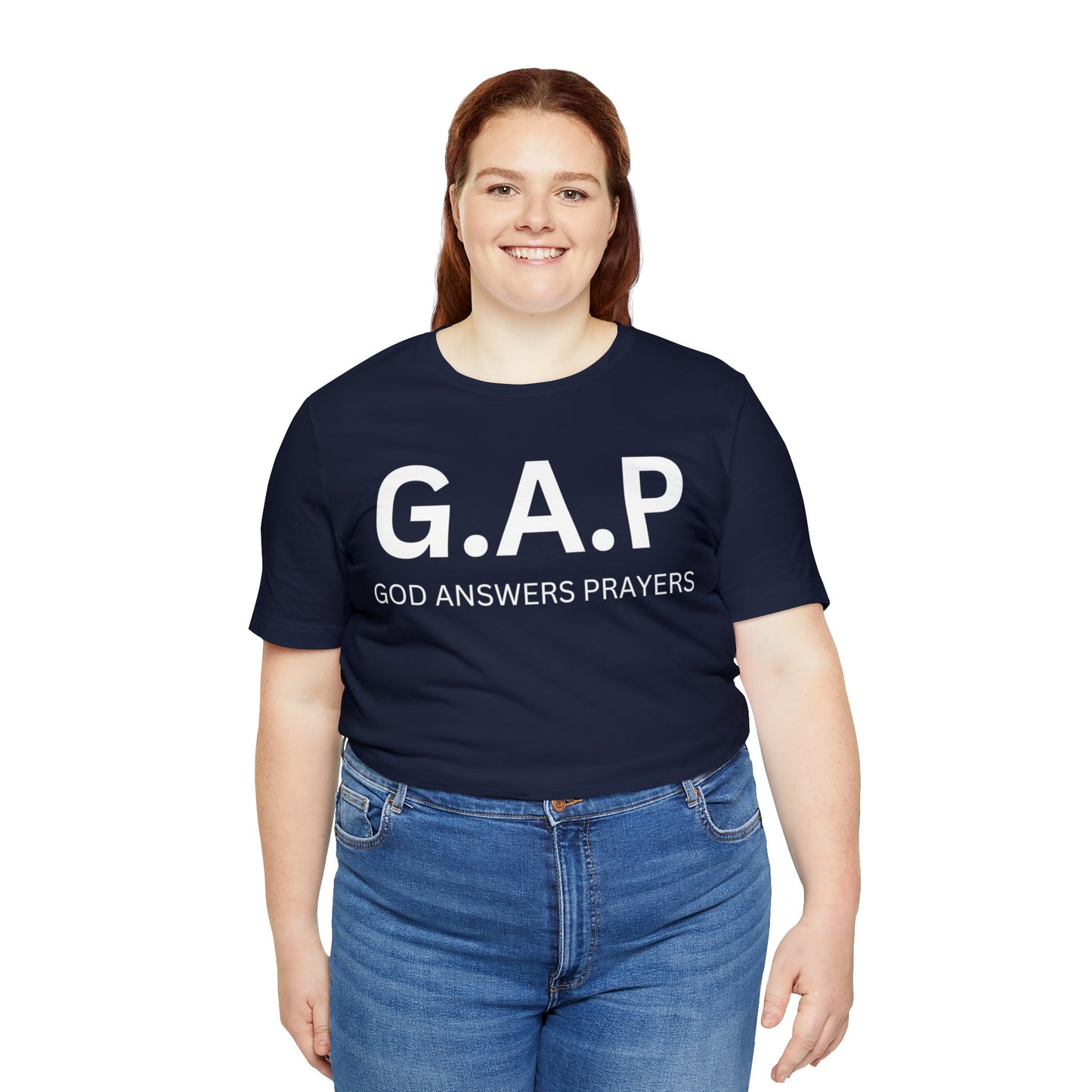 GOD ANSWERS PRAYERS Unisex Jersey Short Sleeve Tee
