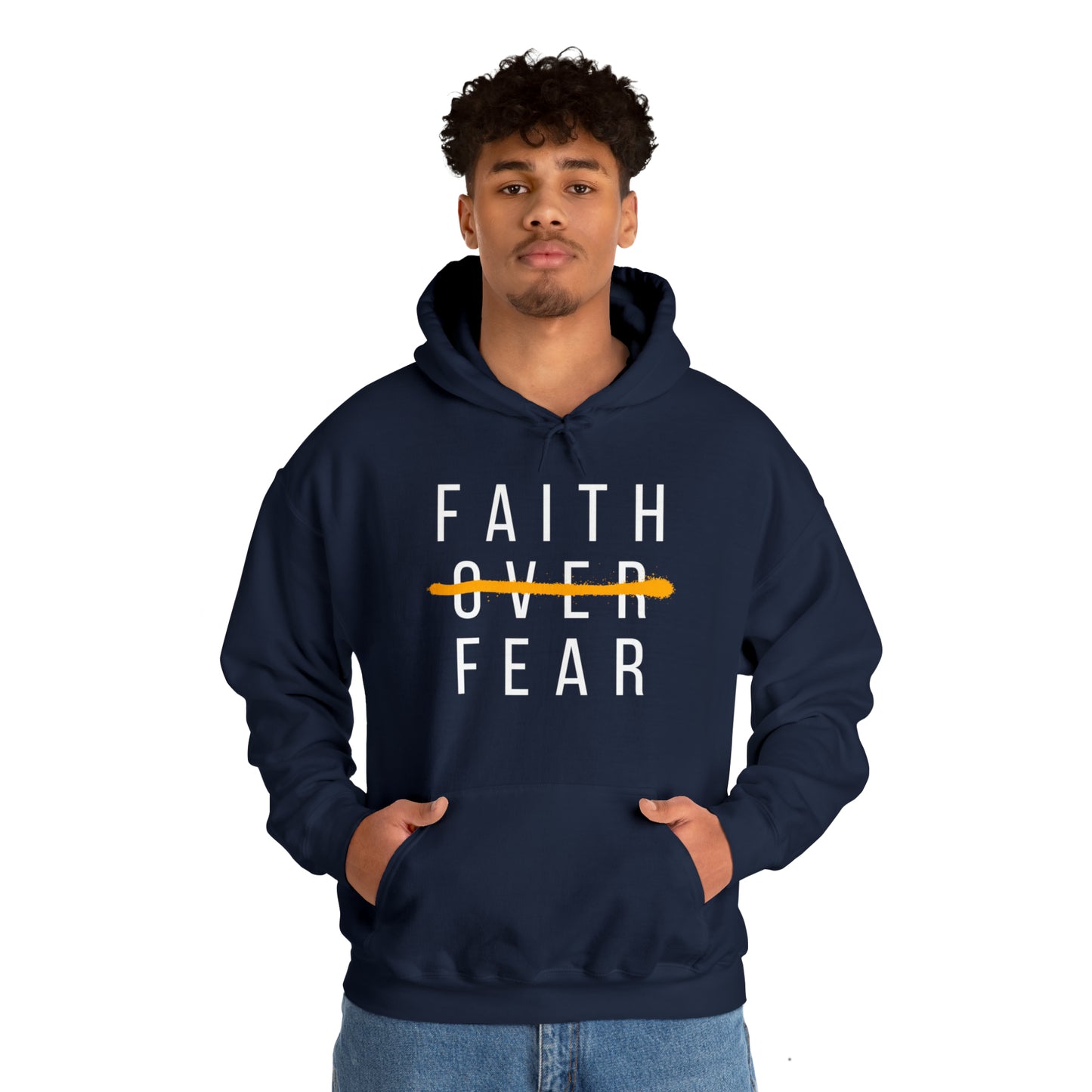 FAITH OVER FEAR Unisex Heavy Blend™ Hooded Sweatshirt