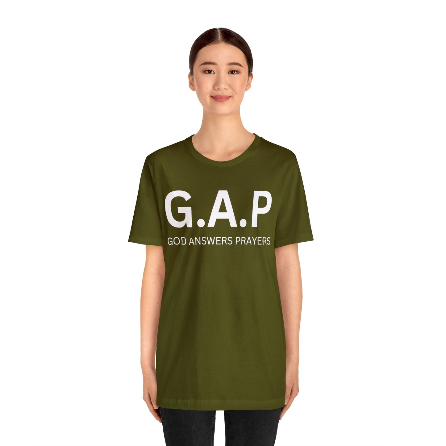 GOD ANSWERS PRAYERS Unisex Jersey Short Sleeve Tee
