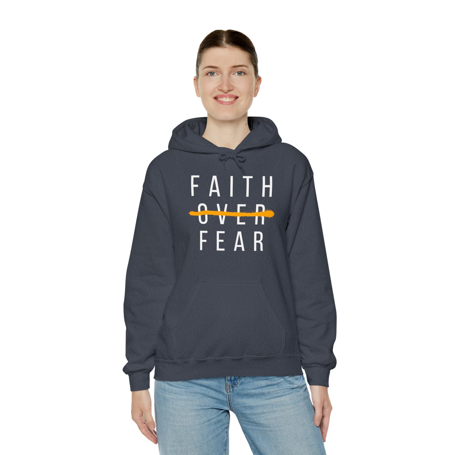 FAITH OVER FEAR Unisex Heavy Blend™ Hooded Sweatshirt