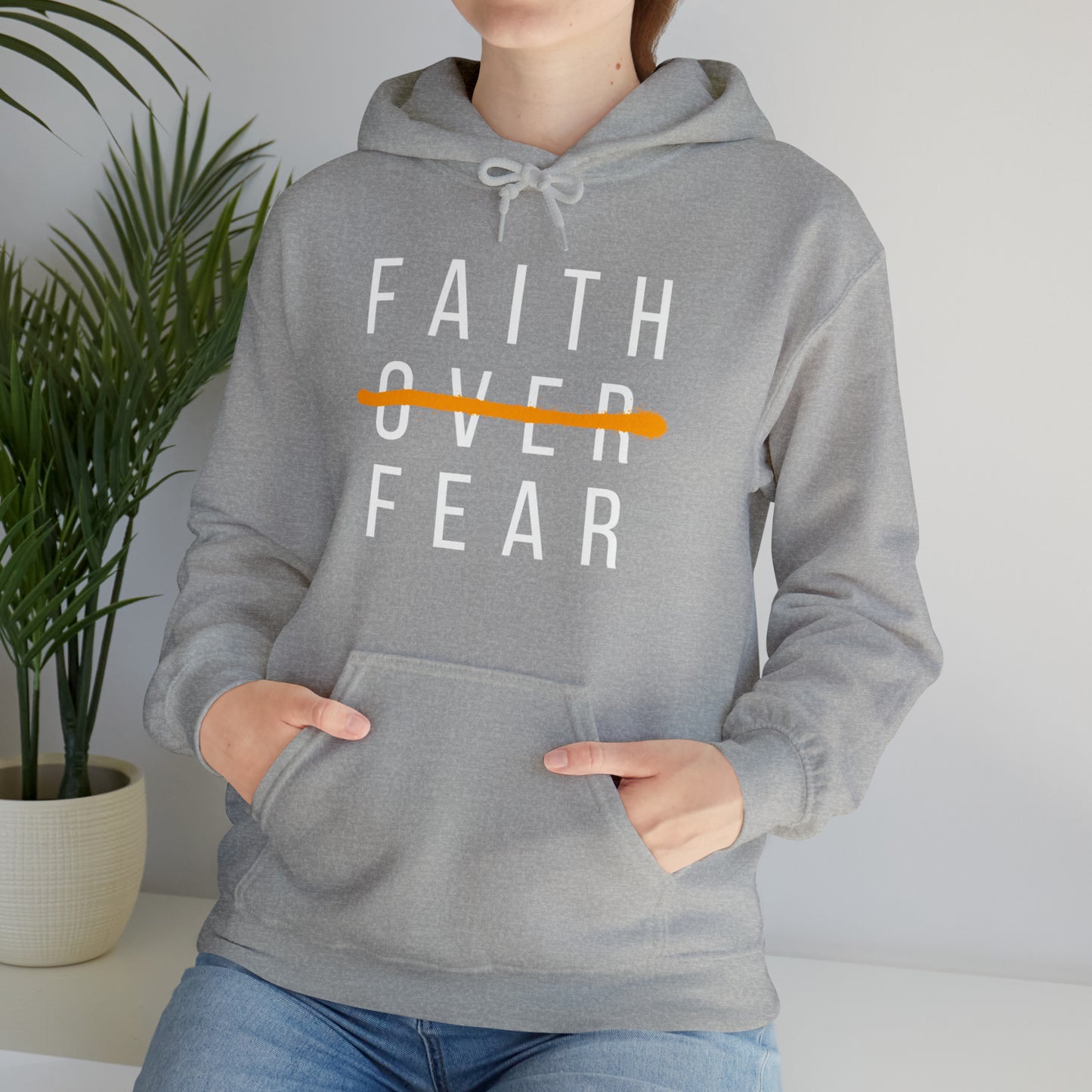 FAITH OVER FEAR Unisex Heavy Blend™ Hooded Sweatshirt