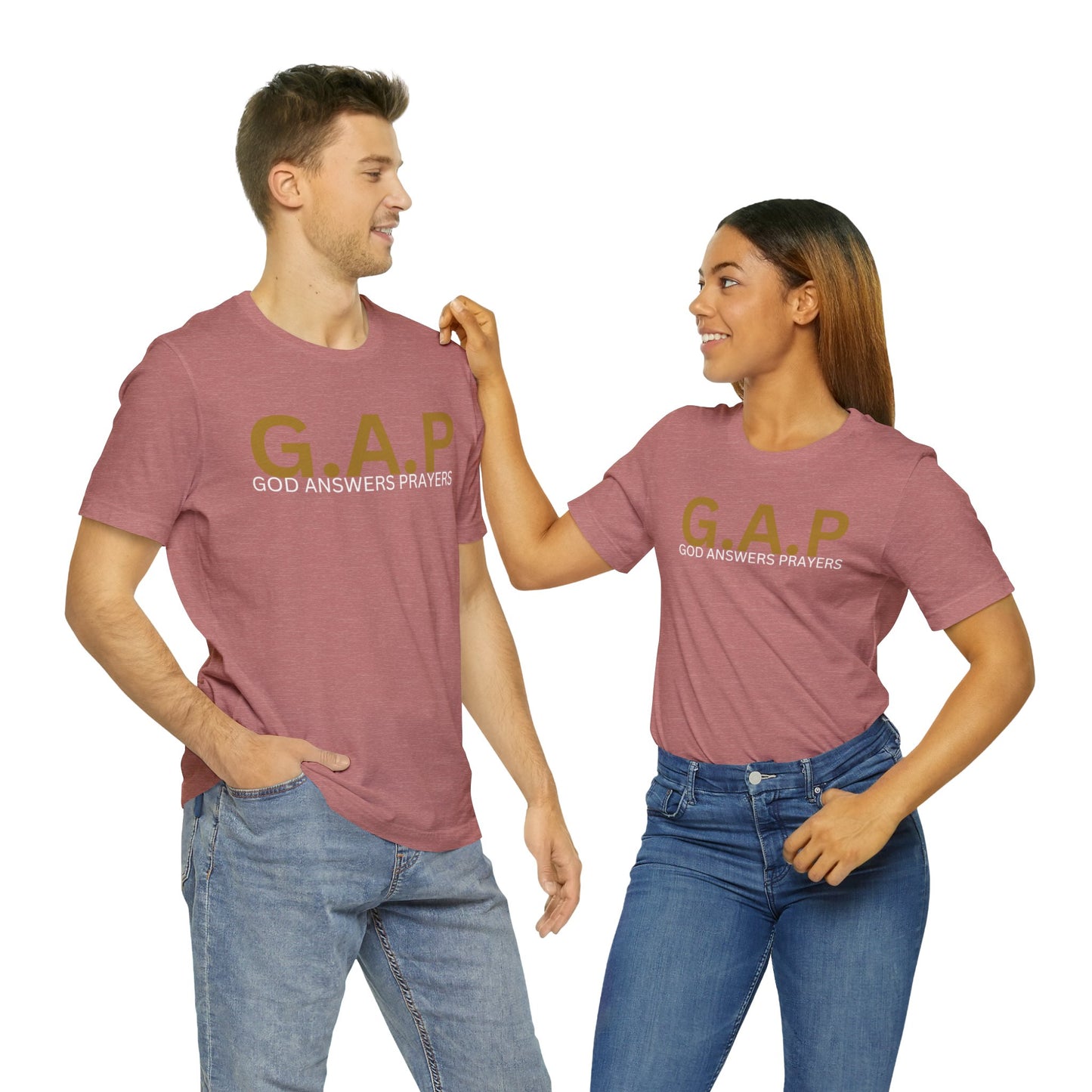 GOD ANSWERS PRAYERS Unisex Jersey Short Sleeve Tee