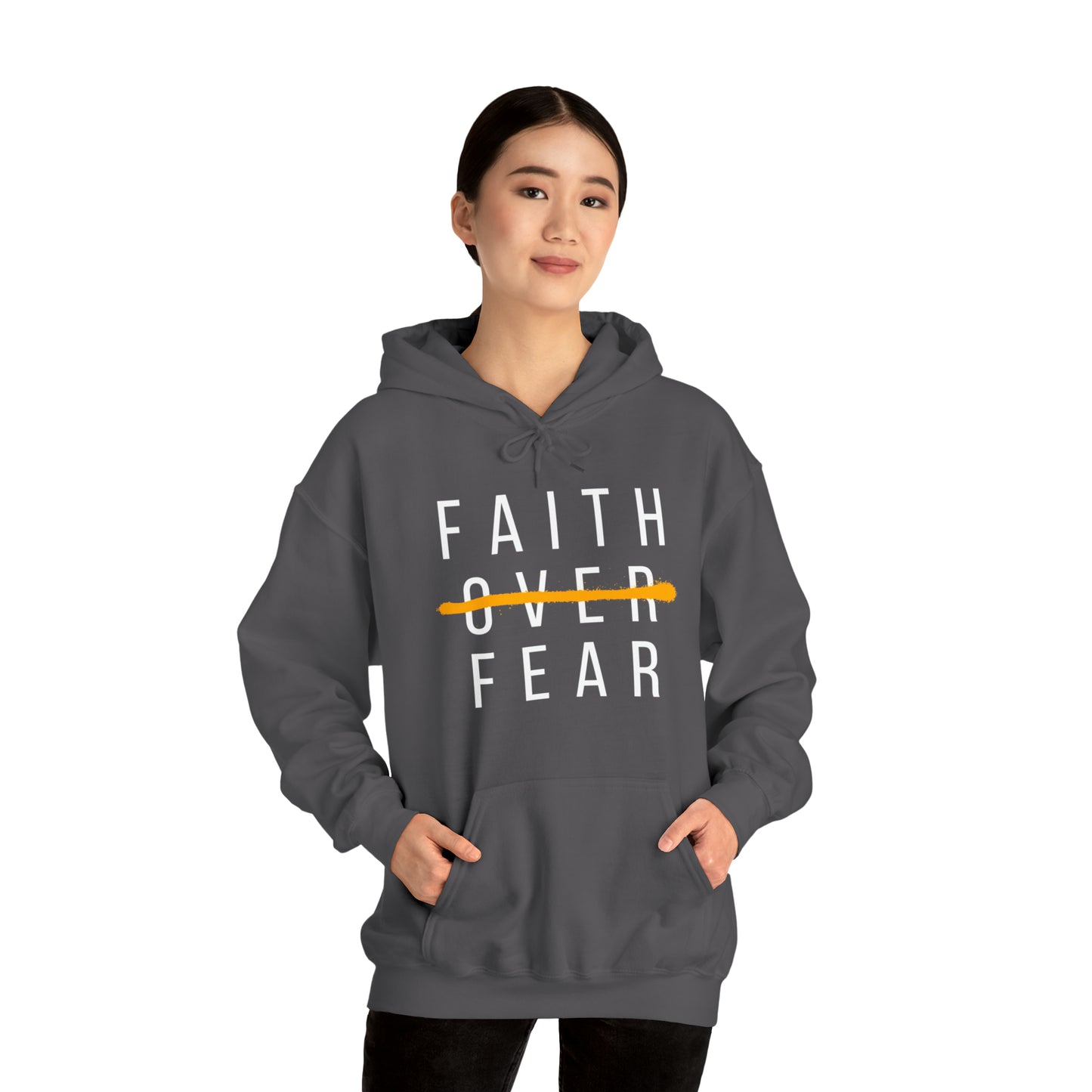 FAITH OVER FEAR Unisex Heavy Blend™ Hooded Sweatshirt