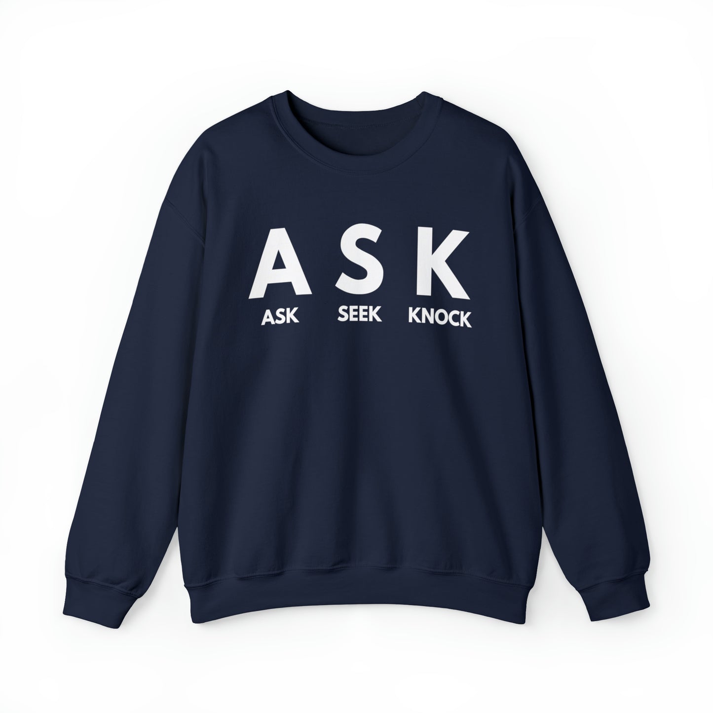 ASK SEEK KNOCK Unisex Heavy Blend™ Crewneck Sweatshirt