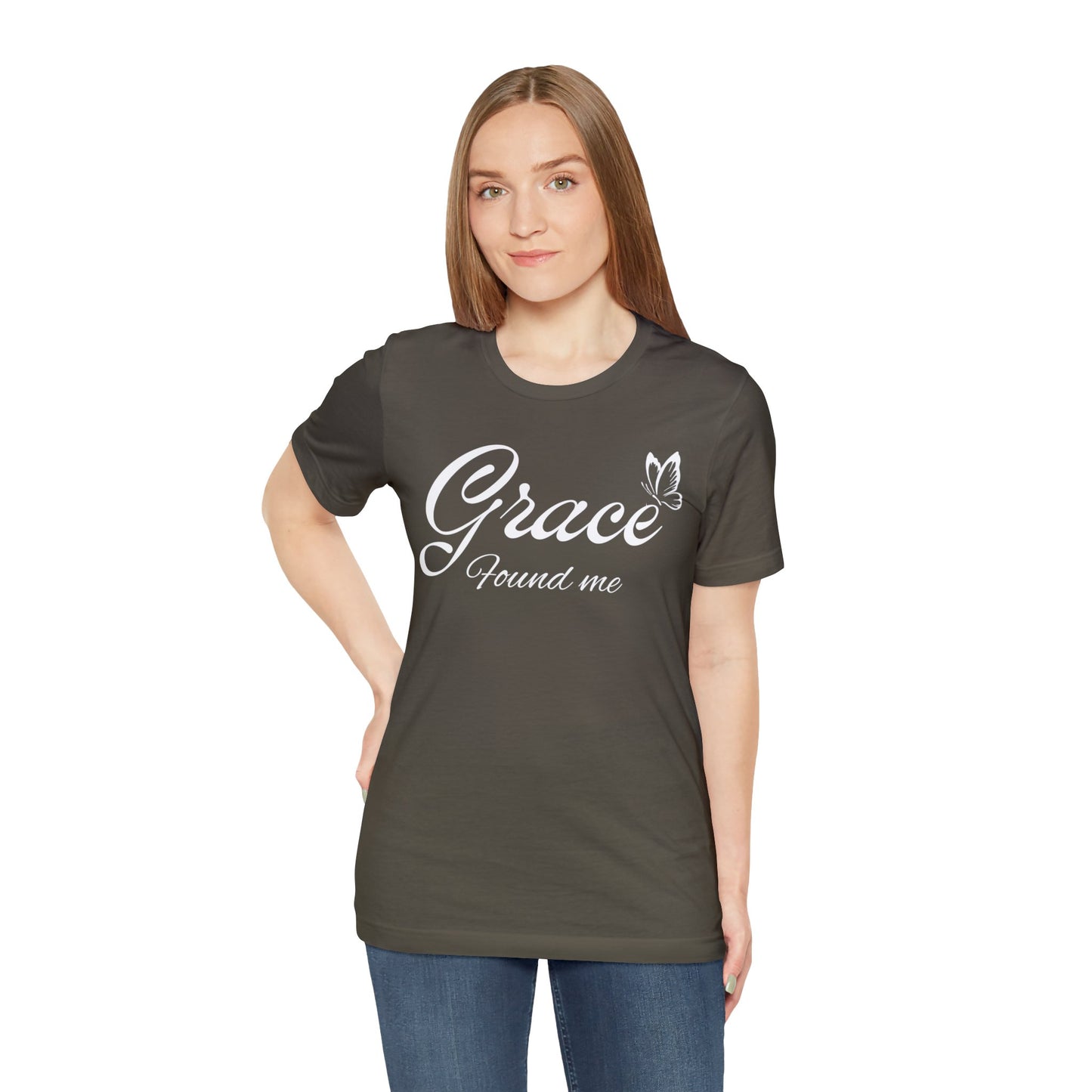 GRACE FOUND ME Unisex Jersey Short Sleeve Tee