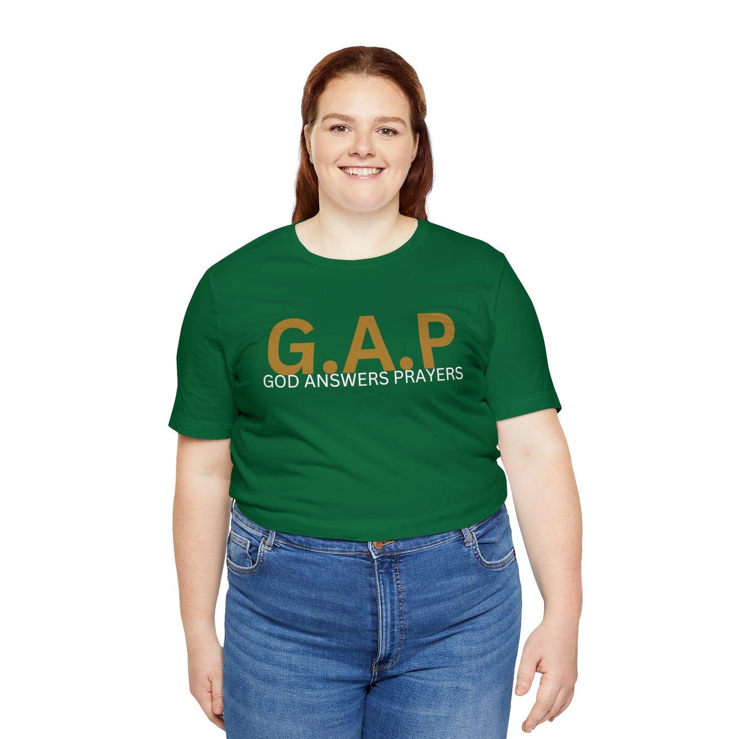 GOD ANSWERS PRAYERS Unisex Jersey Short Sleeve Tee