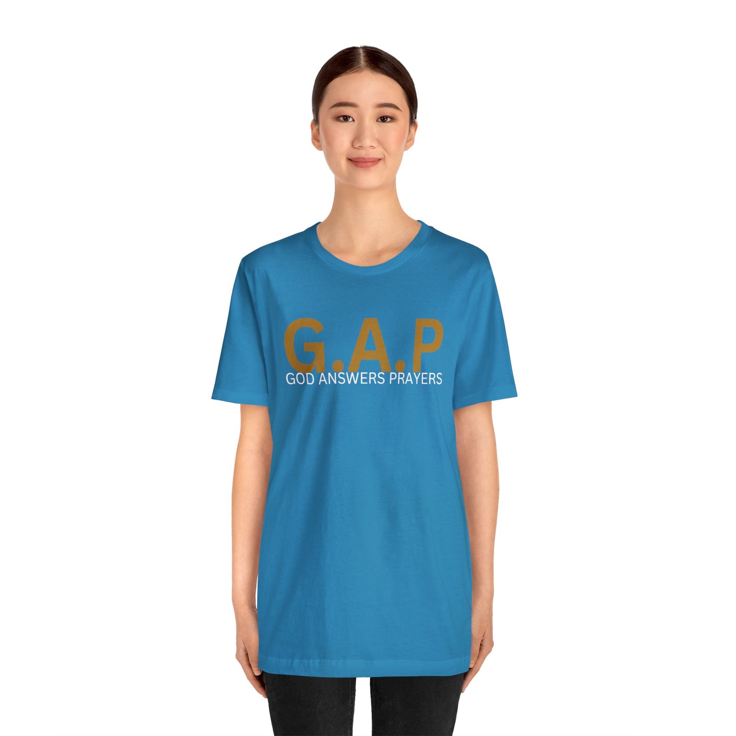 GOD ANSWERS PRAYERS Unisex Jersey Short Sleeve Tee