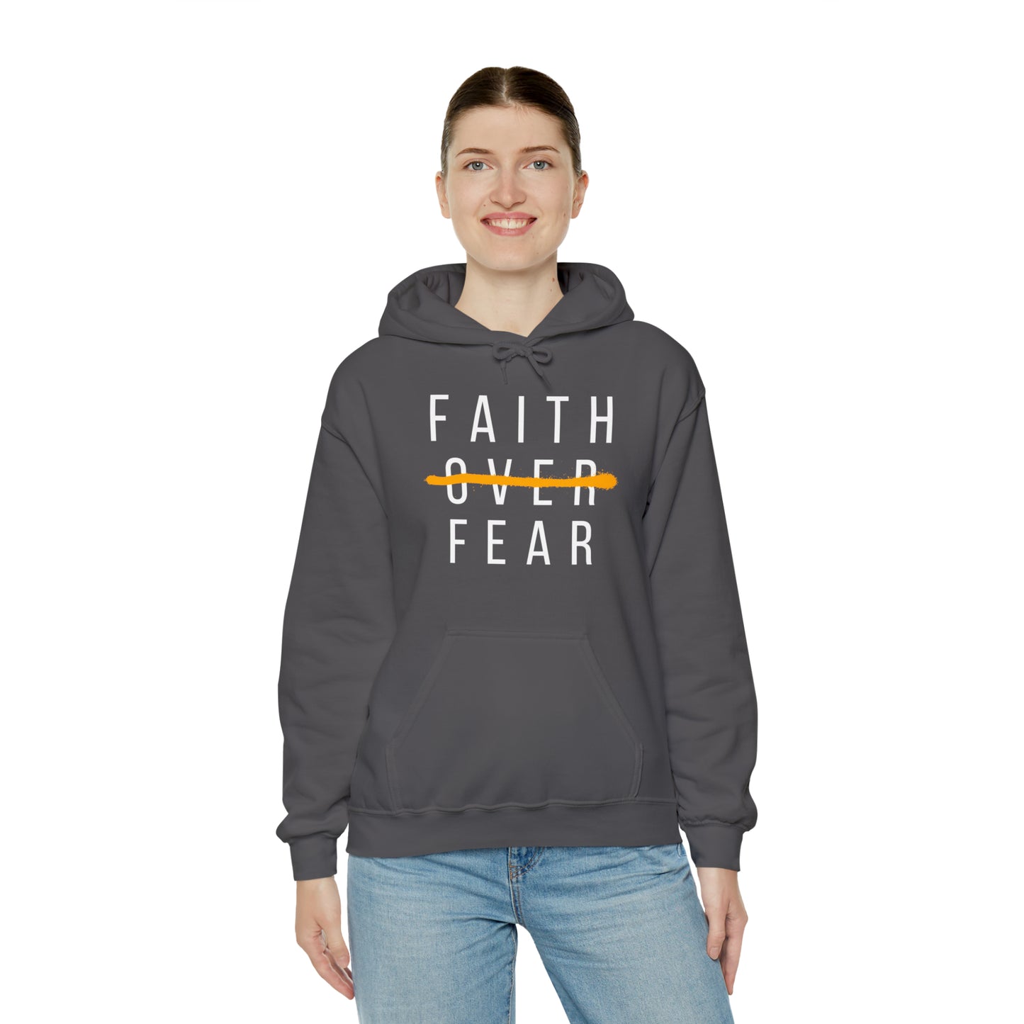 FAITH OVER FEAR Unisex Heavy Blend™ Hooded Sweatshirt