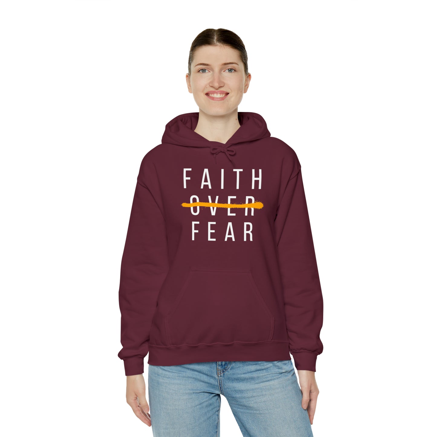 FAITH OVER FEAR Unisex Heavy Blend™ Hooded Sweatshirt