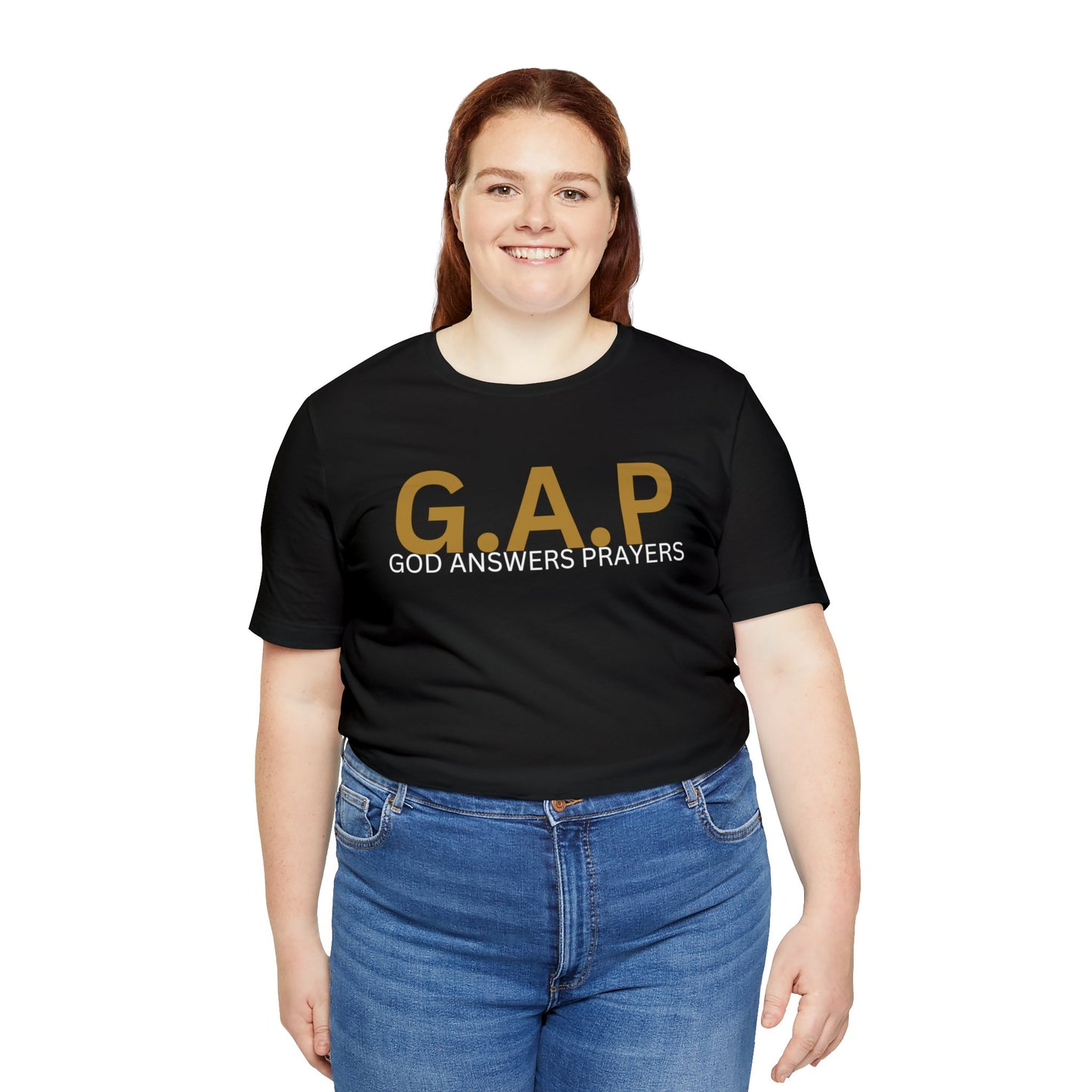 GOD ANSWERS PRAYERS Unisex Jersey Short Sleeve Tee