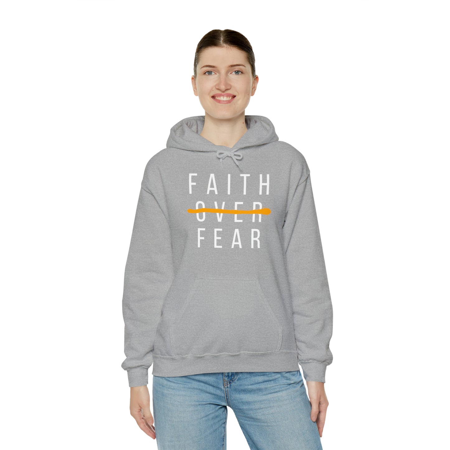 FAITH OVER FEAR Unisex Heavy Blend™ Hooded Sweatshirt