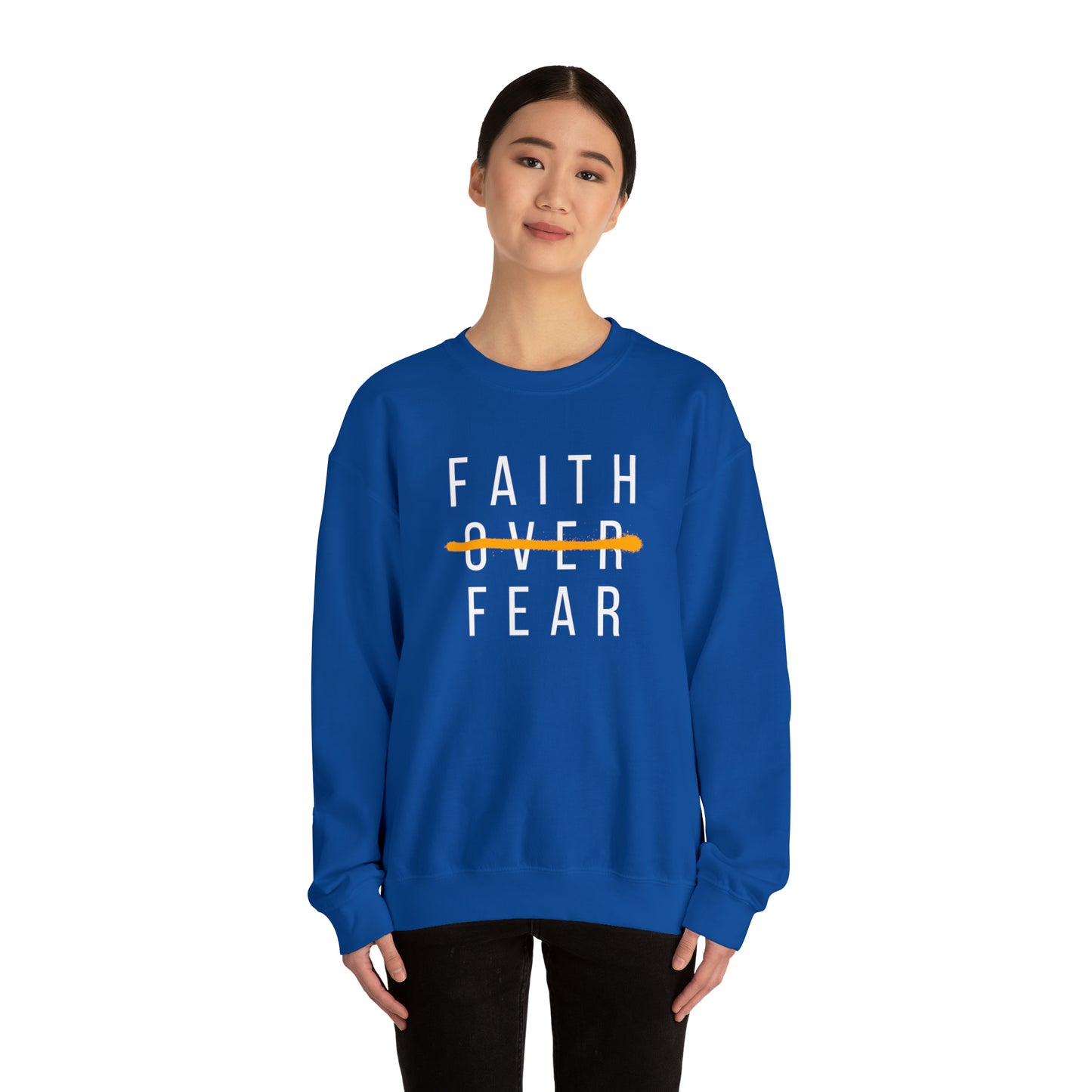 FAITH OVER FEAR Unisex Heavy Blend™ Crewneck Sweatshirt