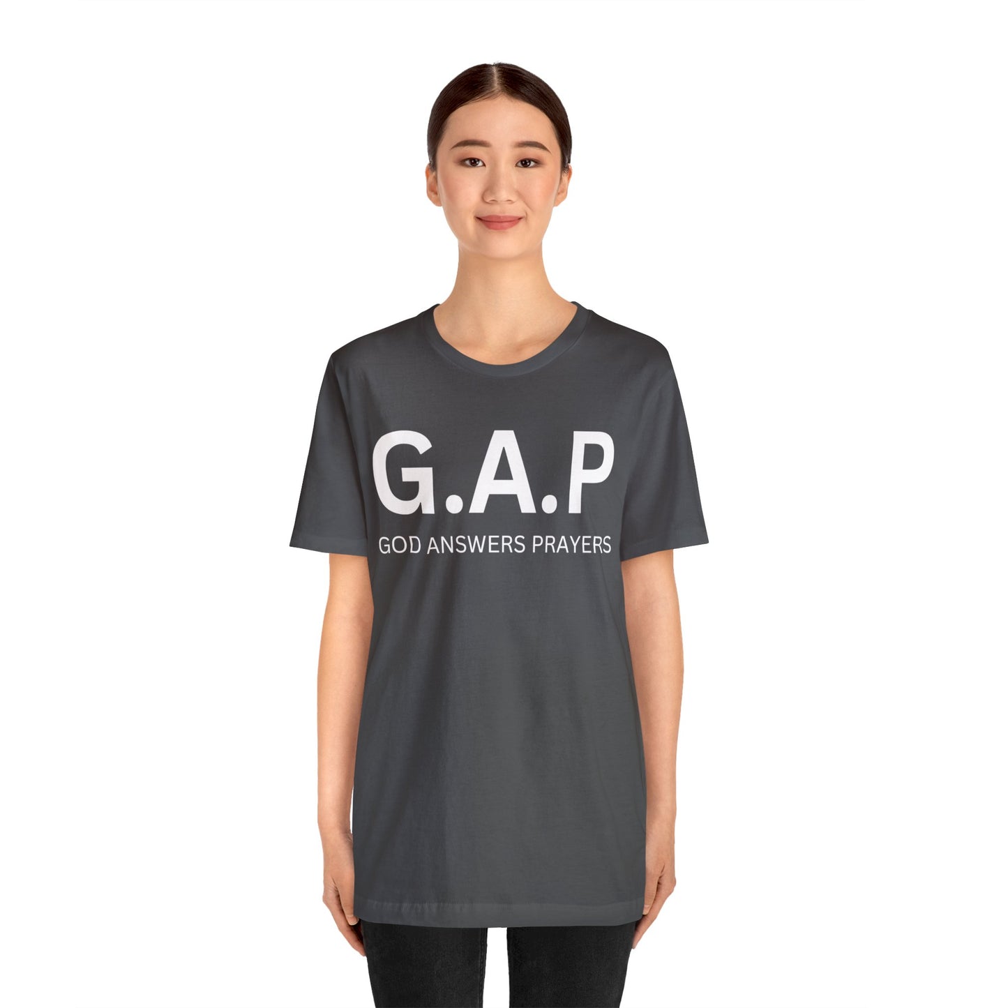 GOD ANSWERS PRAYERS Unisex Jersey Short Sleeve Tee